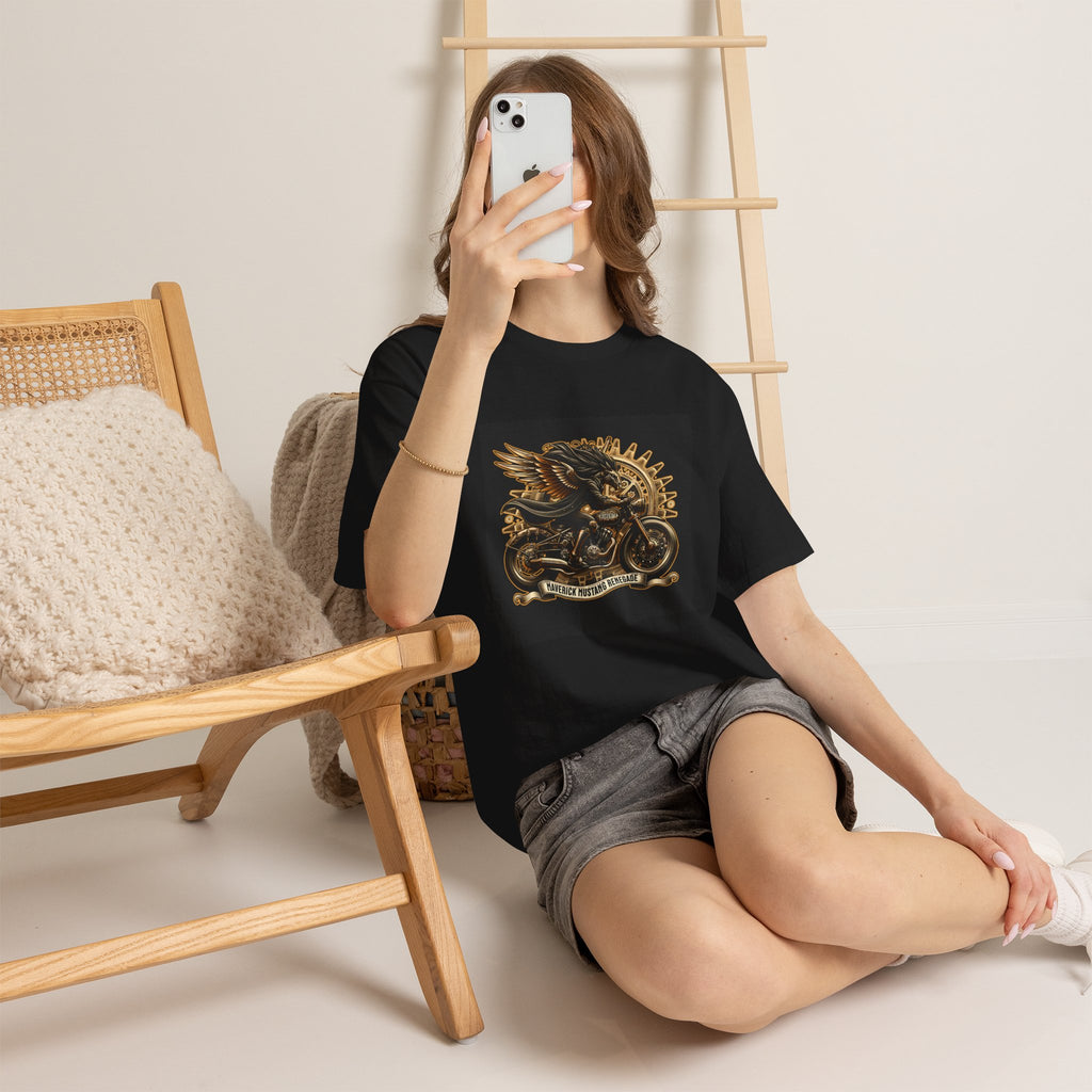 Vintage Winged Motorcycle Tee — "Ride Forever, Ride Free" Biker T-Shirt