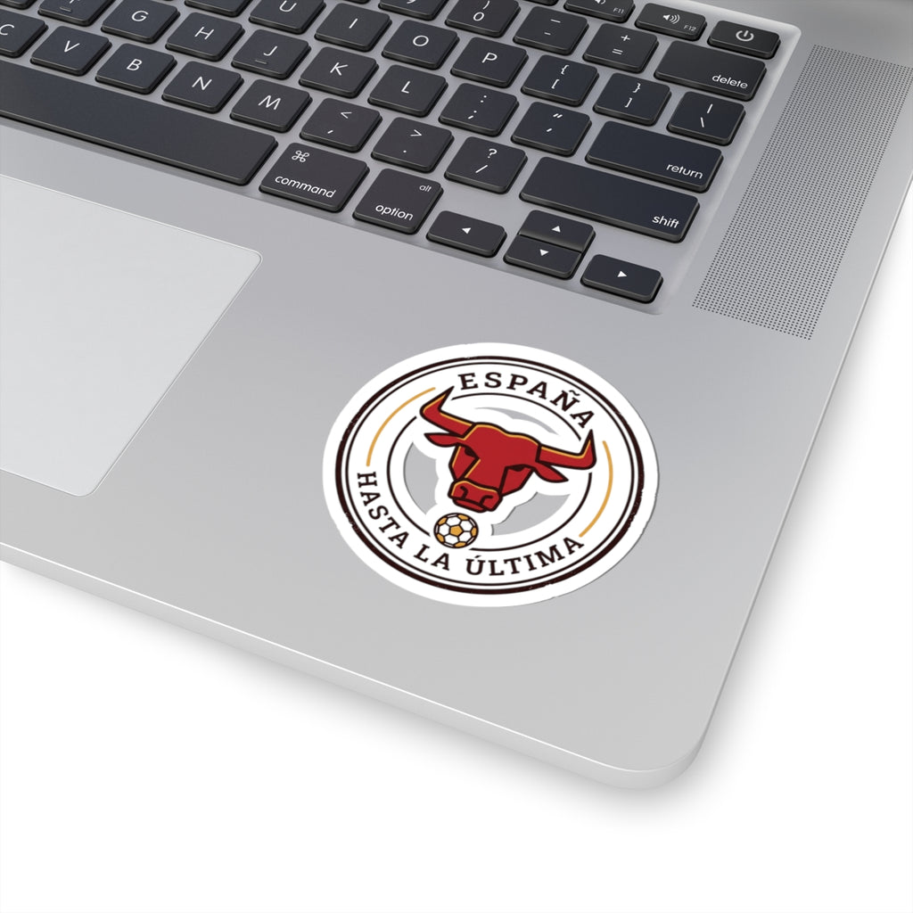 España Bull Crest Kiss-Cut Stickers | Spain Soccer Pride, Red & Gold