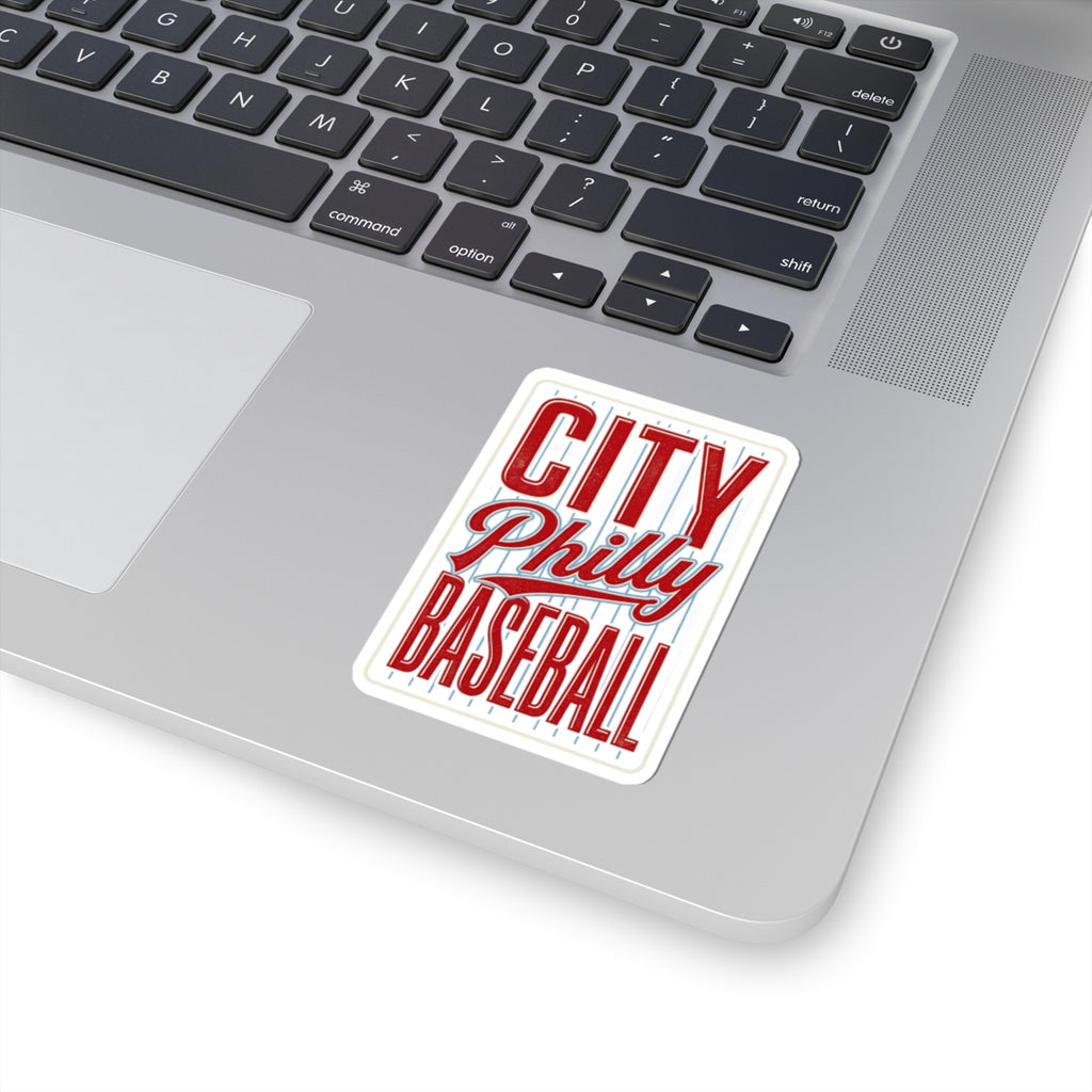 City Philly Baseball Kiss-Cut Stickers | Philadelphia Baseball Pride, Local Fan Decal