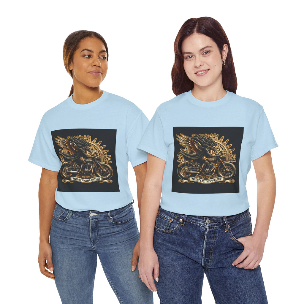 Vintage Winged Motorcycle Tee — "Ride Forever, Ride Free" Biker T-Shirt