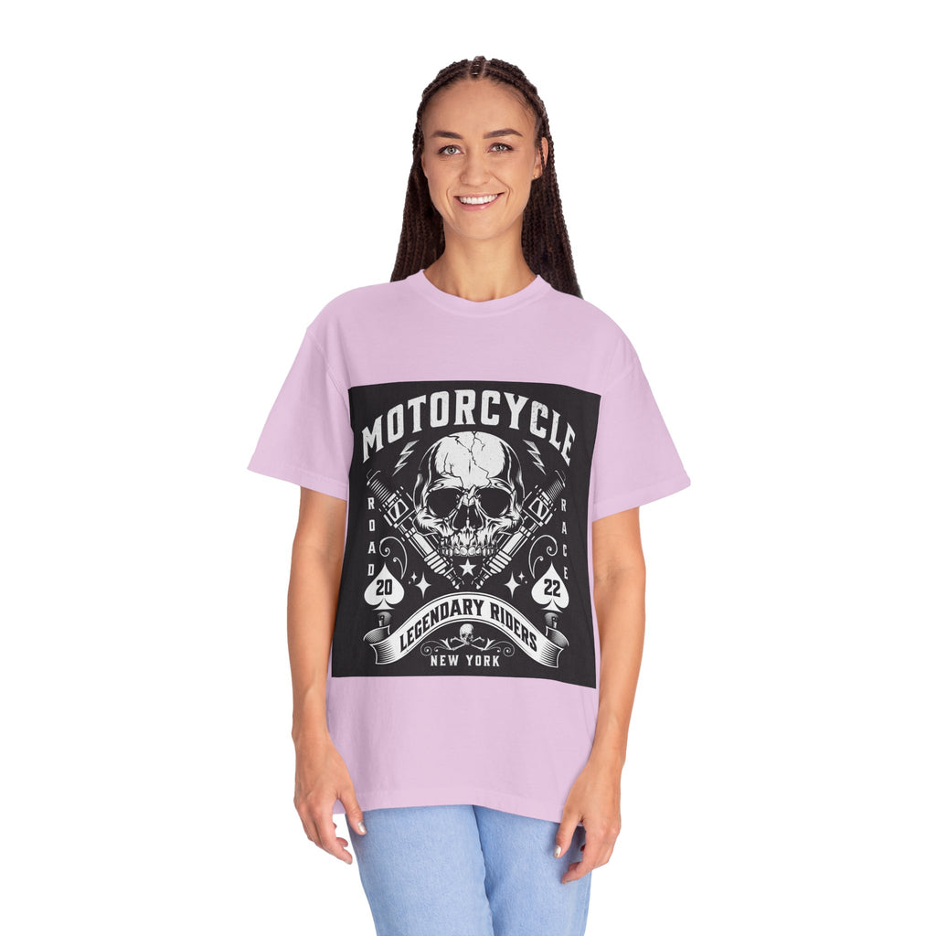 Motorcycle Skull Tee — "Legendary Riders" Vintage Biker Graphic T-Shirt