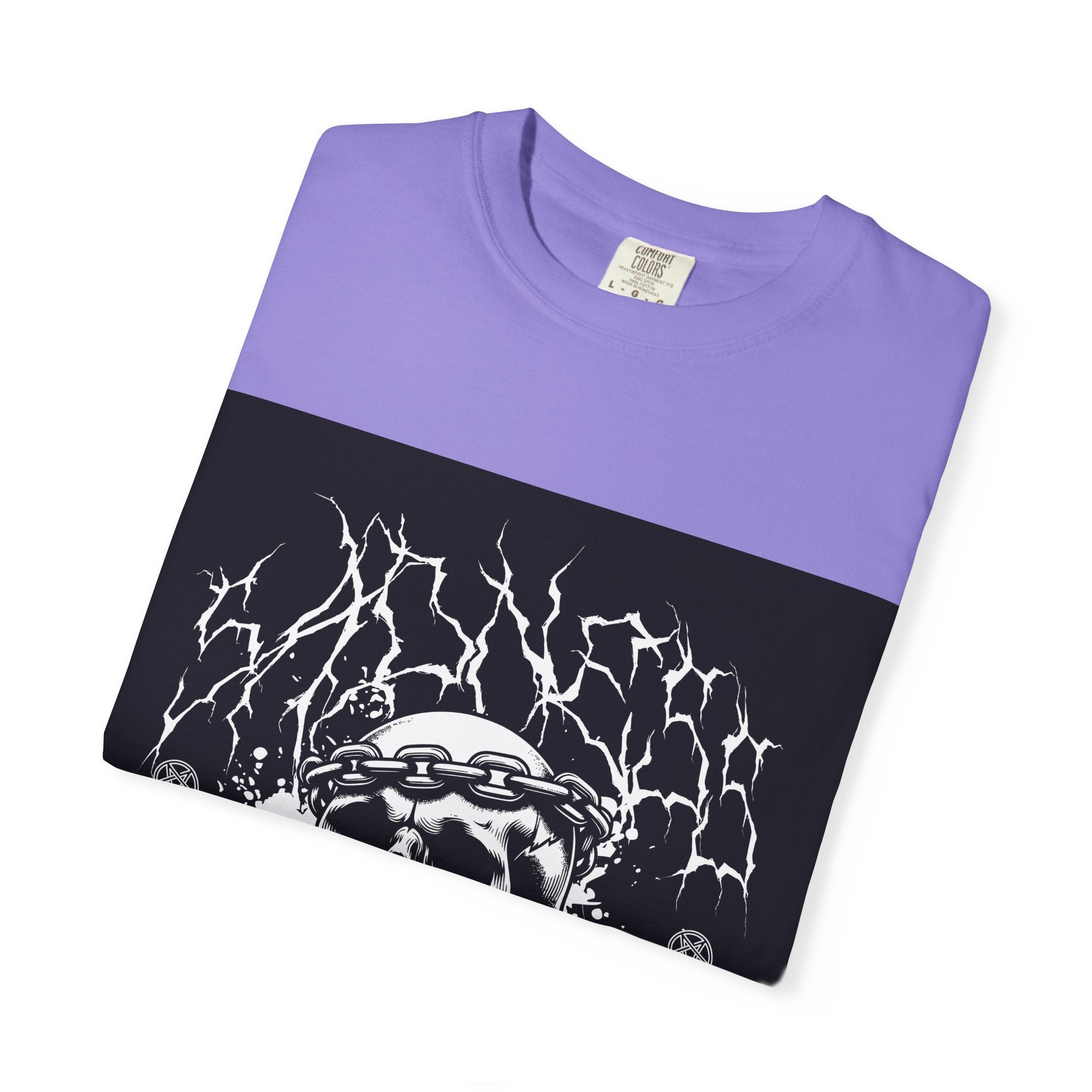 Graphic T-Shirt — 'Break a Path Through the Darkness' Skull Lightning Design