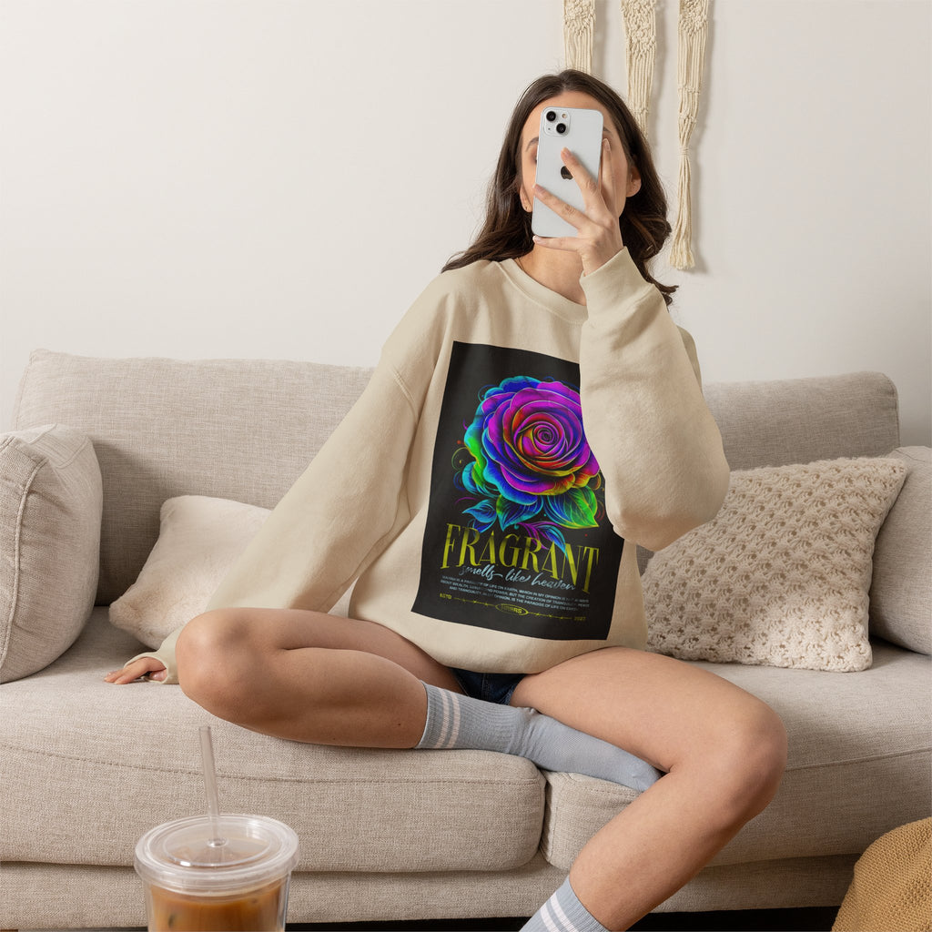 Fluorescent Rose “Fragrant” Crewneck Sweatshirt