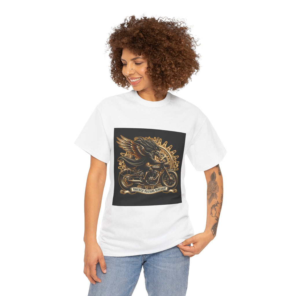 Vintage Winged Motorcycle Tee — "Ride Forever, Ride Free" Biker T-Shirt