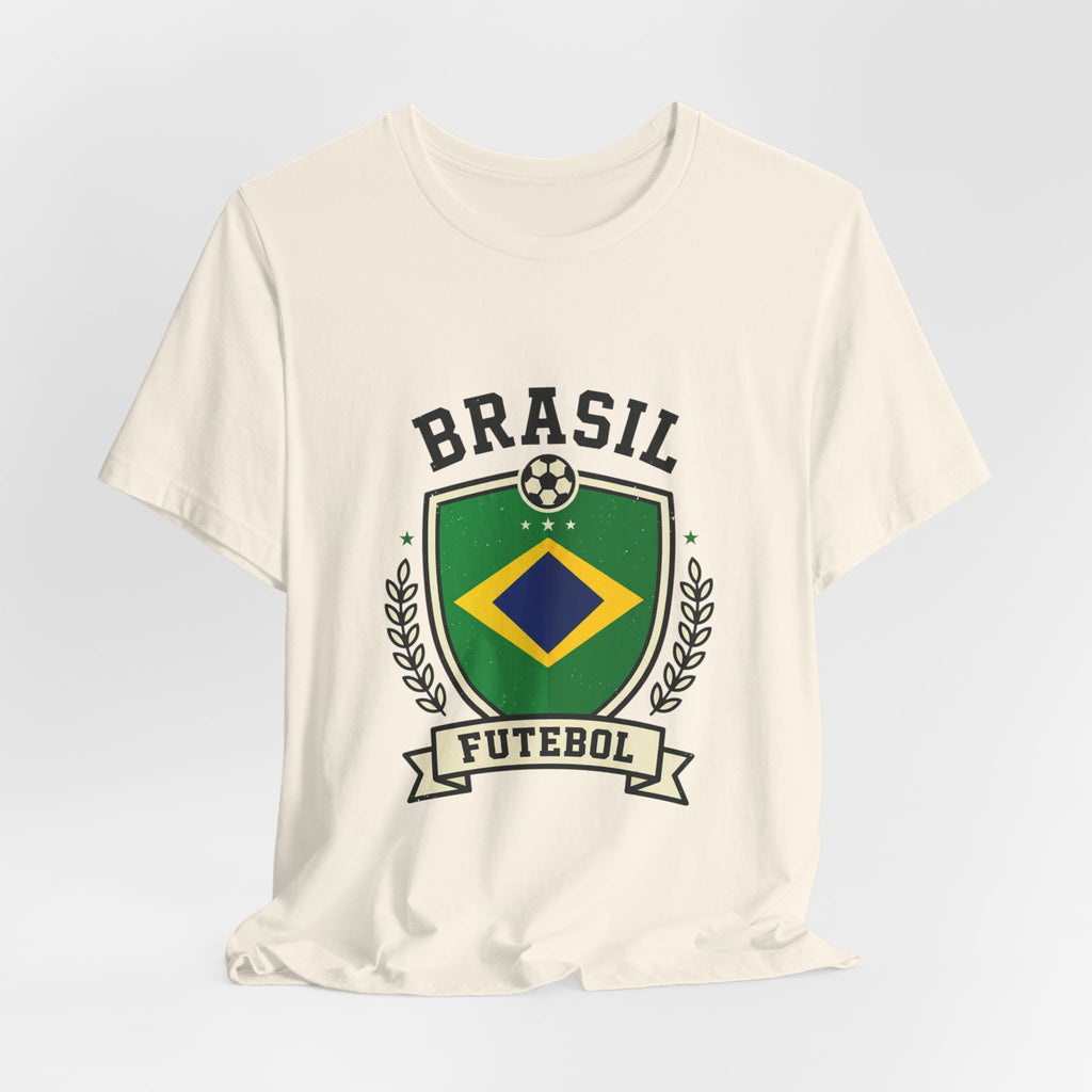 Brasil Futebol Crest T-Shirt | Brazil Soccer Pride, National Flag Colors