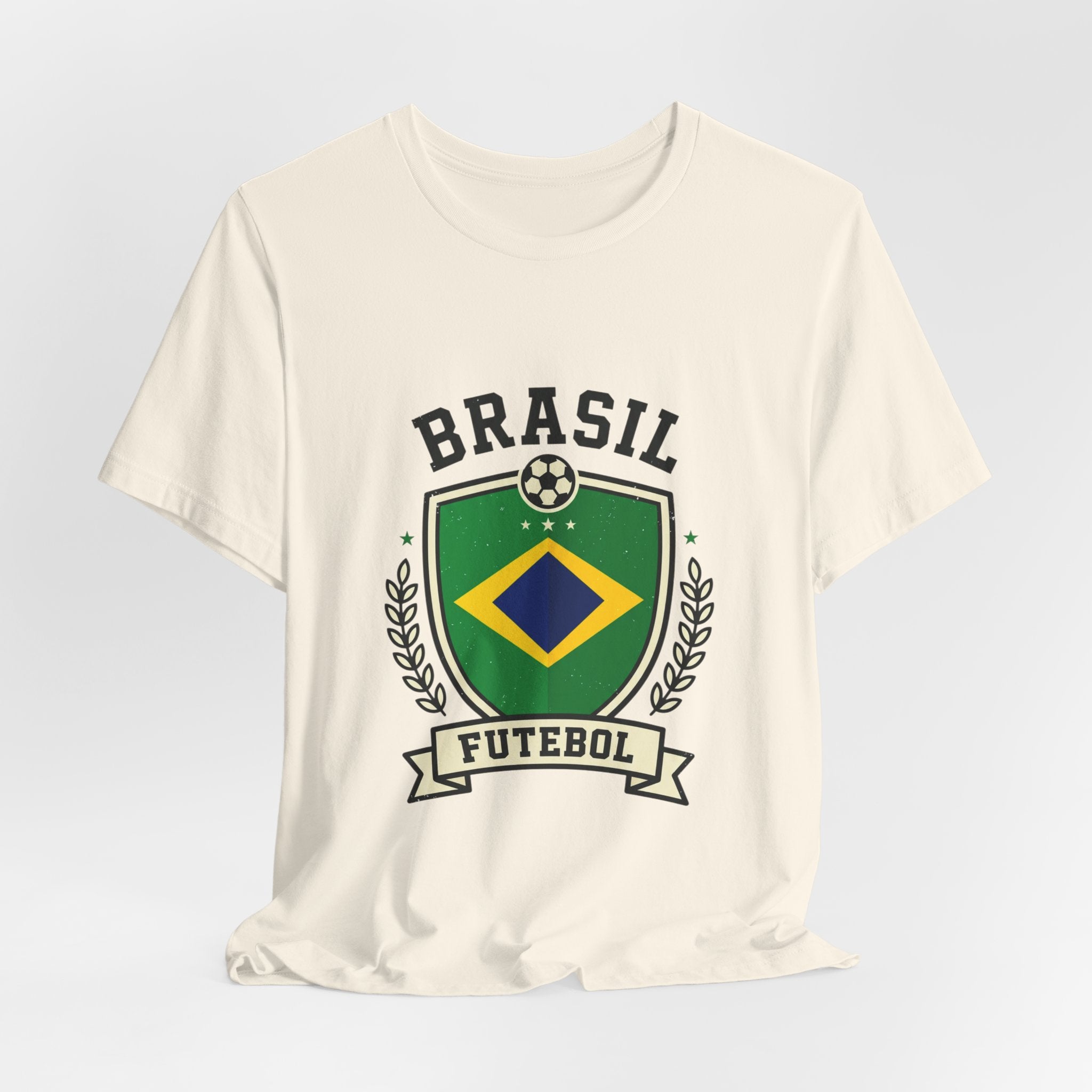 Brasil Futebol Crest T-Shirt | Brazil Soccer Pride, National Flag Colors