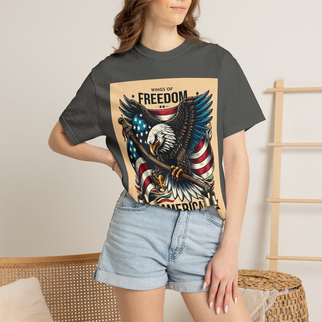 Freedom Eagle T-Shirt — Wings of America Patriotic Graphic Tee