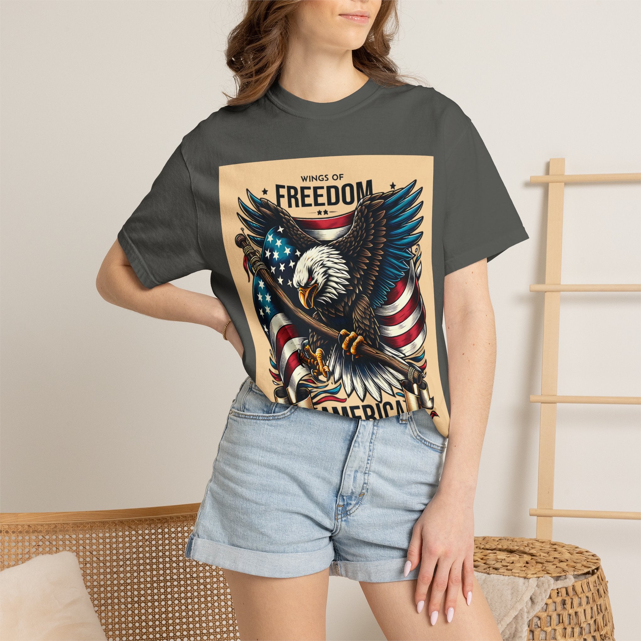 Freedom Eagle T-Shirt — Wings of America Patriotic Graphic Tee