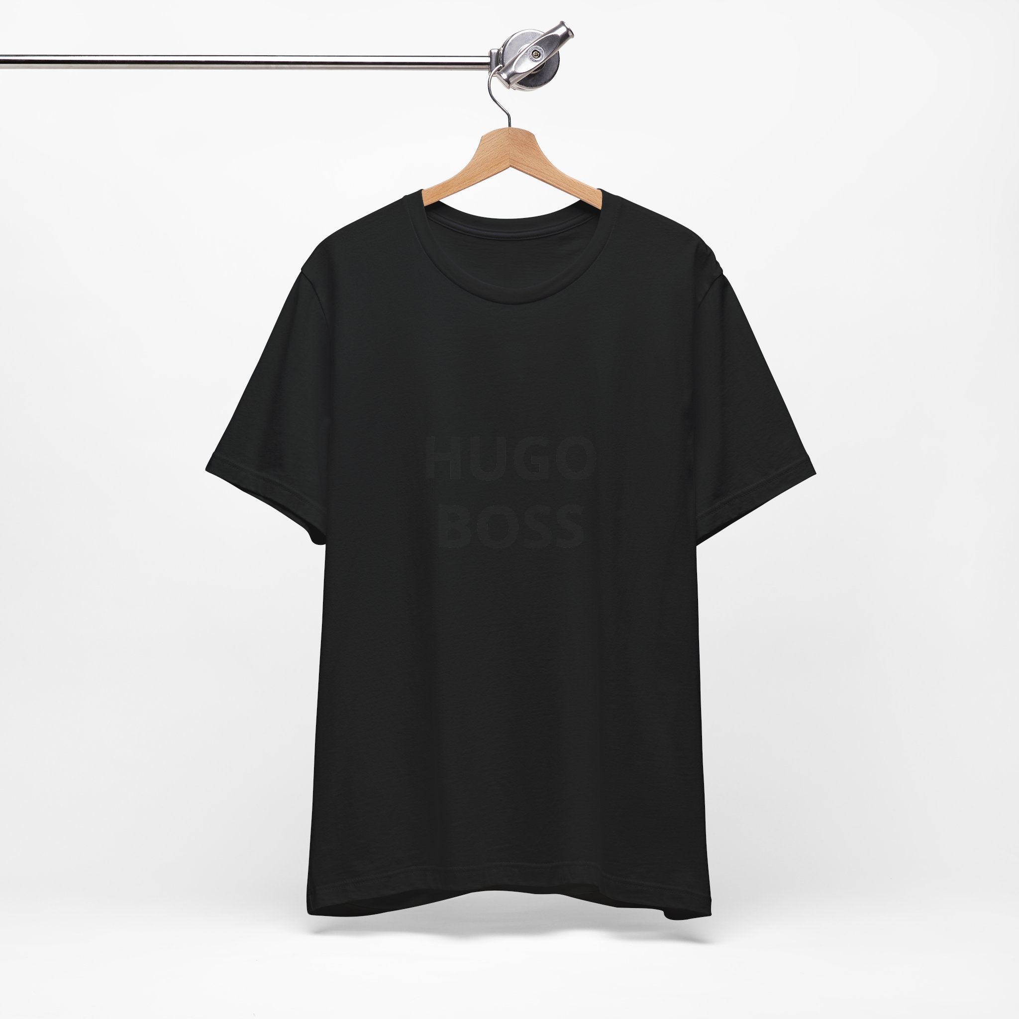 Graphic Tee — "HUGO BOSS" Minimalist Text T-Shirt
