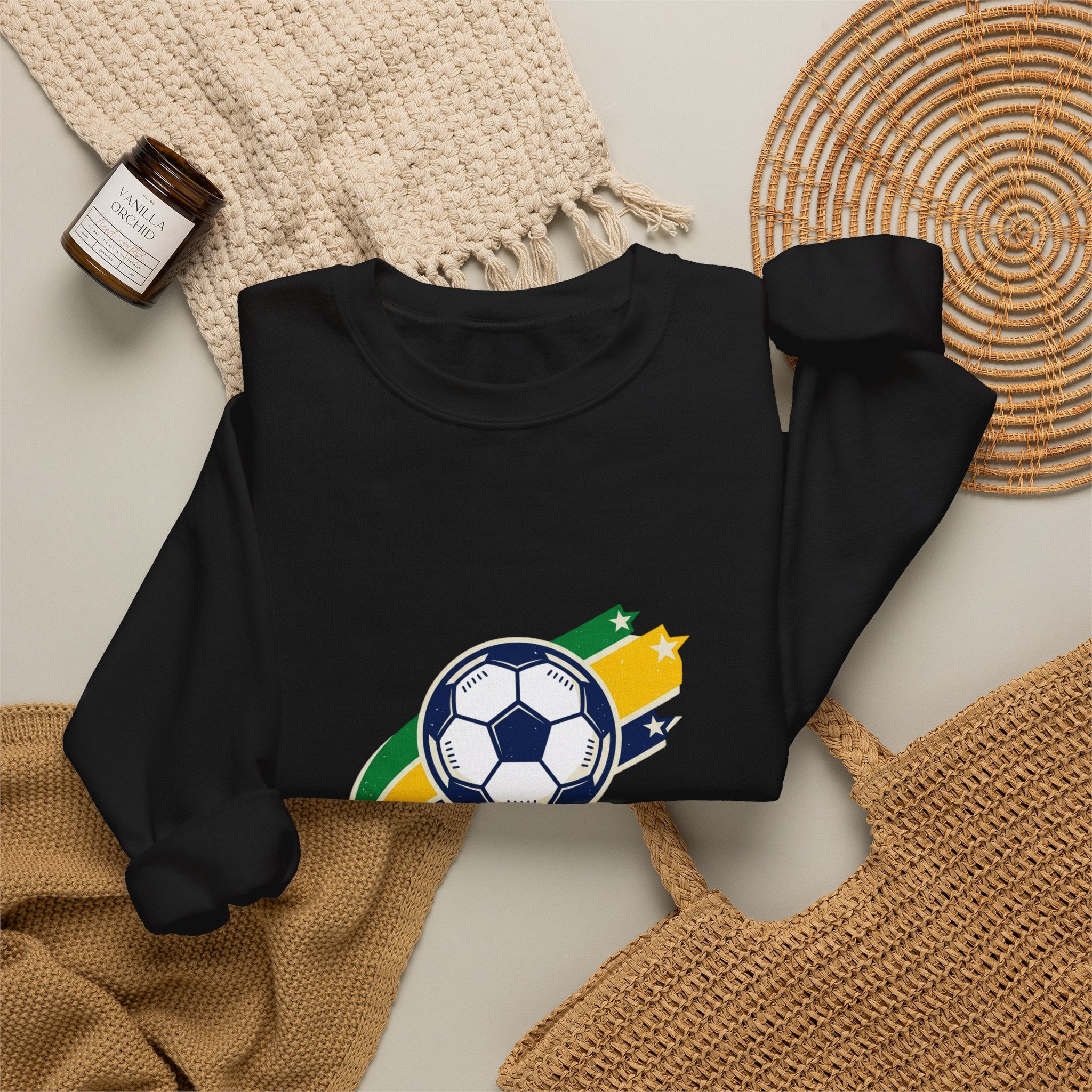 Futebol Brasil Sweatshirt | Brazil Soccer Flag Colors, National Pride