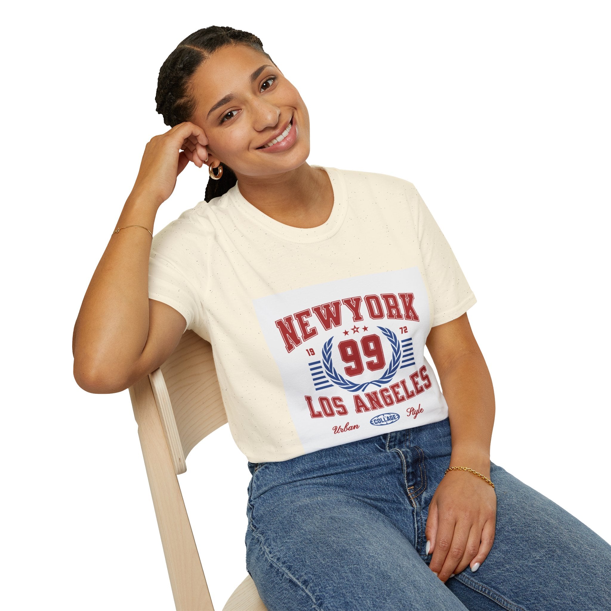 New York 99 Vintage Sports Tee — Collegiate Graphic T-Shirt