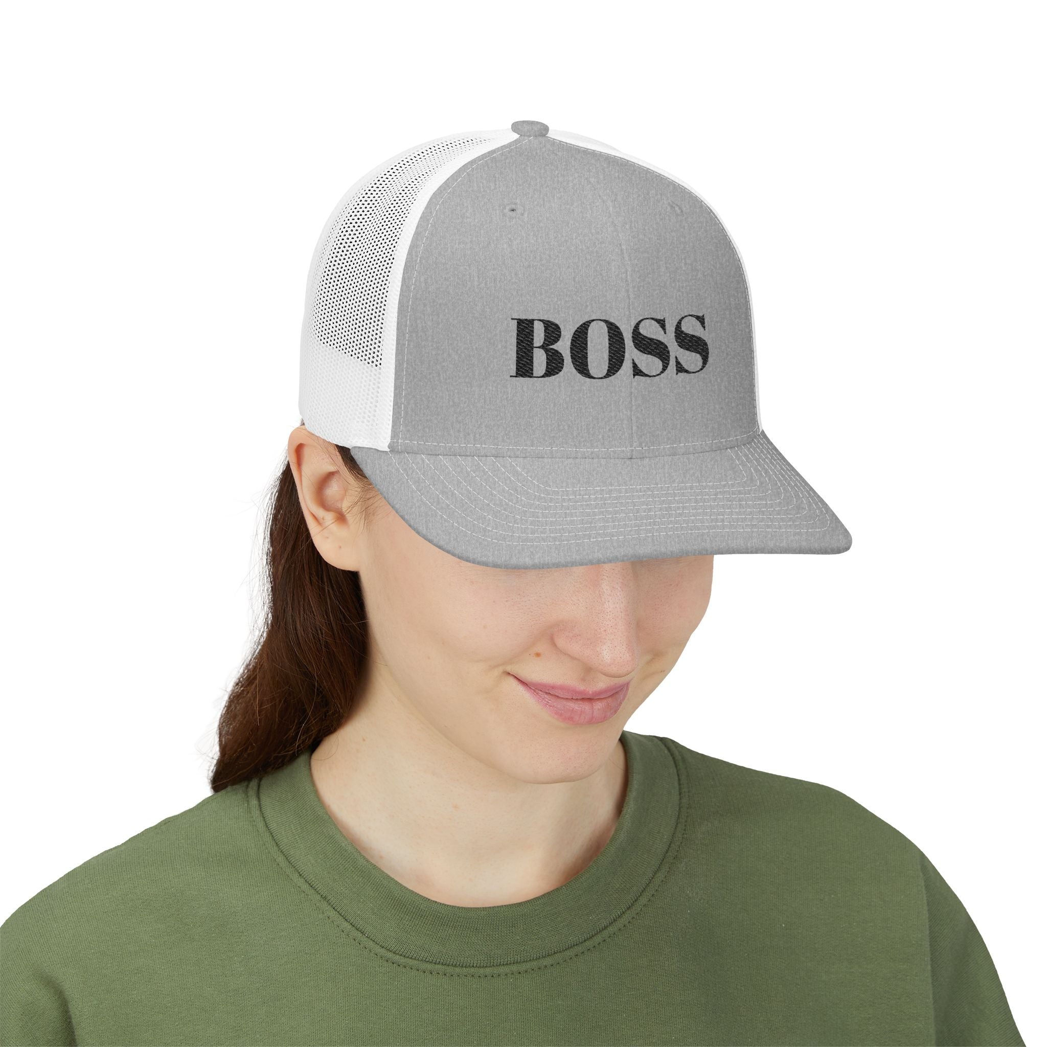 BOSS Trucker Cap – Embroidered Snapback Mesh Hat