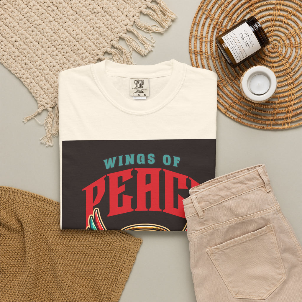 Wings of Peace Skull T-Shirt — "Soar Above With Love" Vintage Graphic Tee