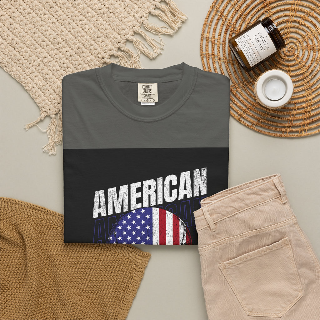 American Skull Flag T-Shirt — "American Forever" Patriotic Graphic Tee