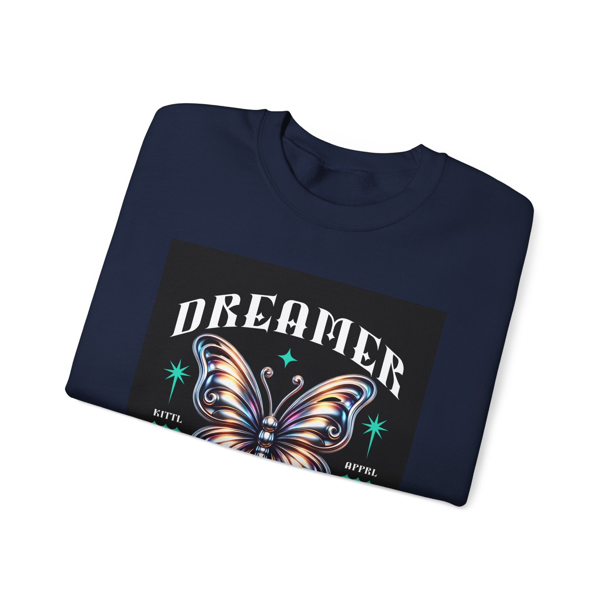 Dreamer Butterfly Crewneck Sweatshirt — Inspiring 'Dreamer' Graphic Pullover