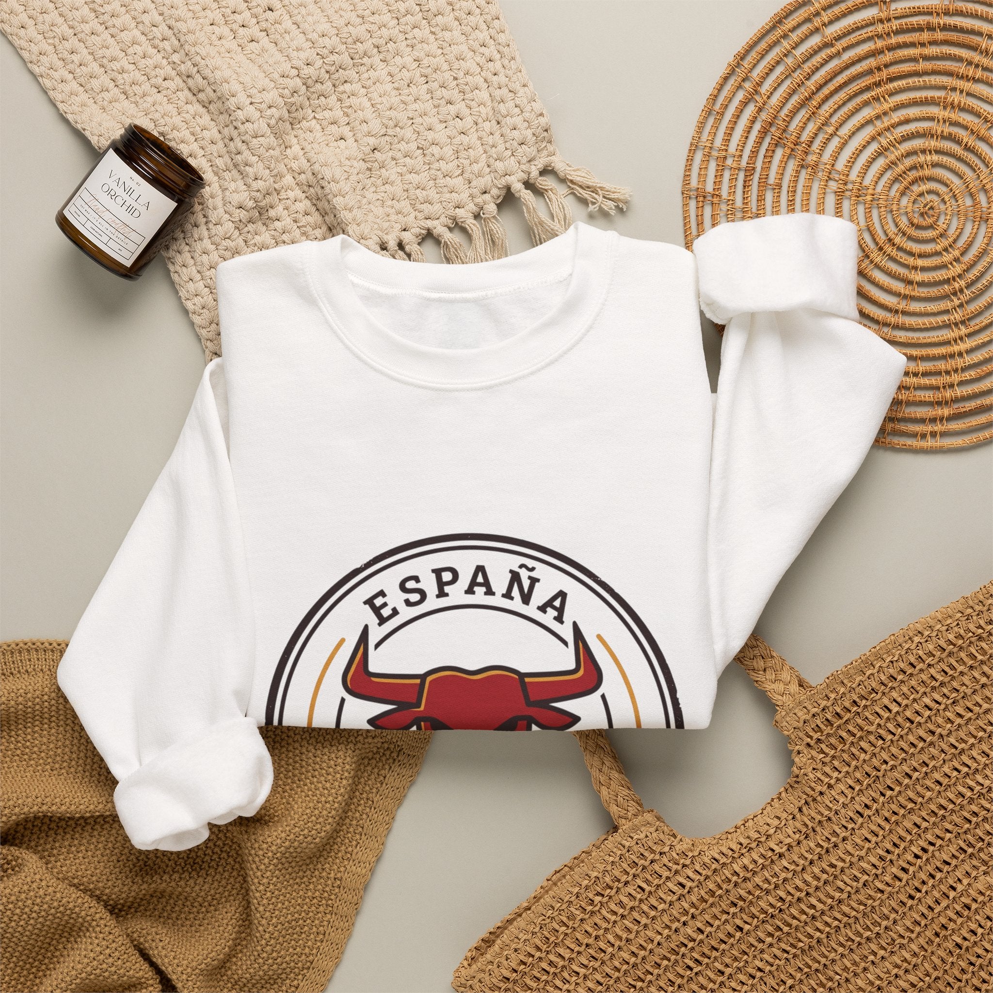 España Bull Crest Crewneck Sweatshirt | Spain Soccer Pride, Match Day