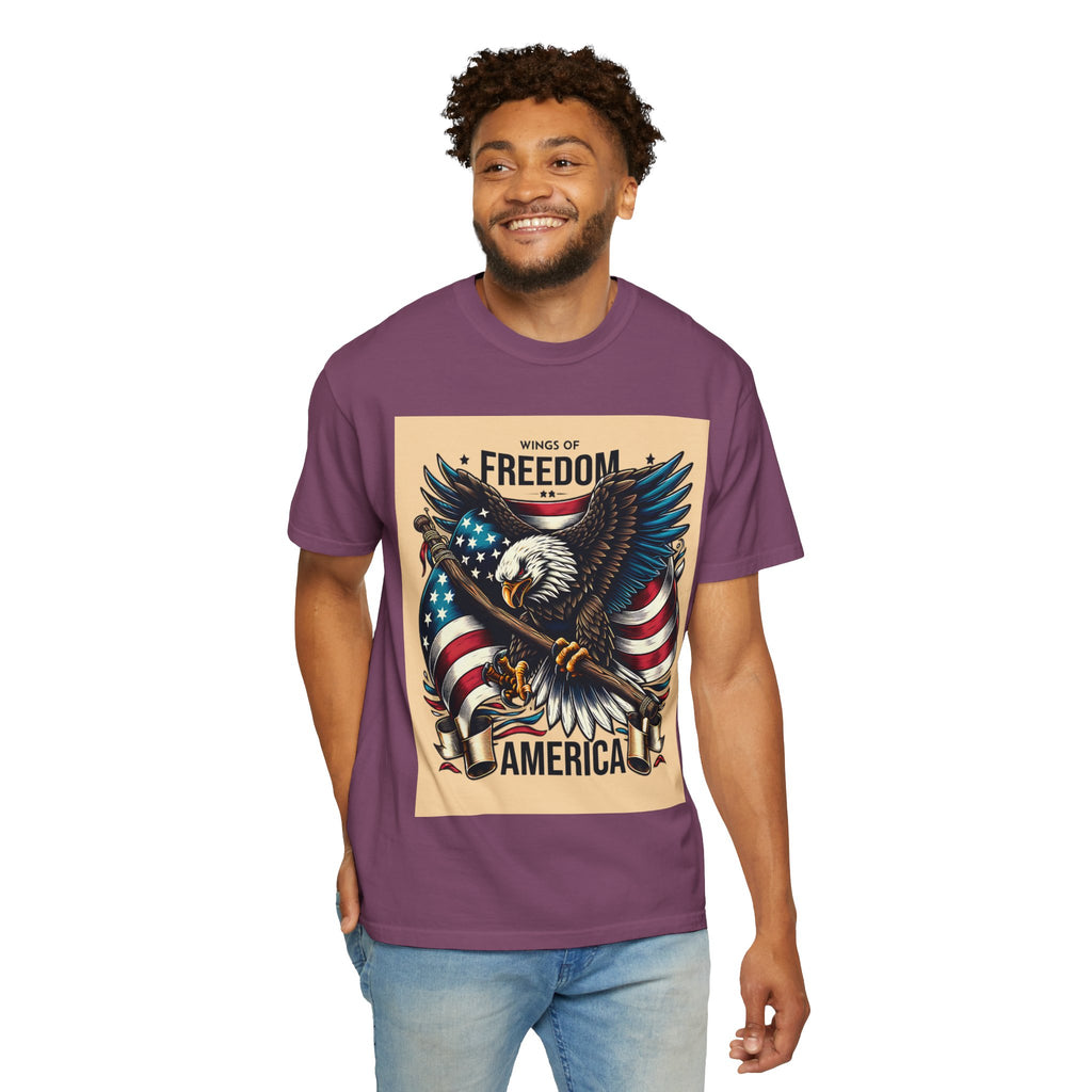 Freedom Eagle T-Shirt — Wings of America Patriotic Graphic Tee
