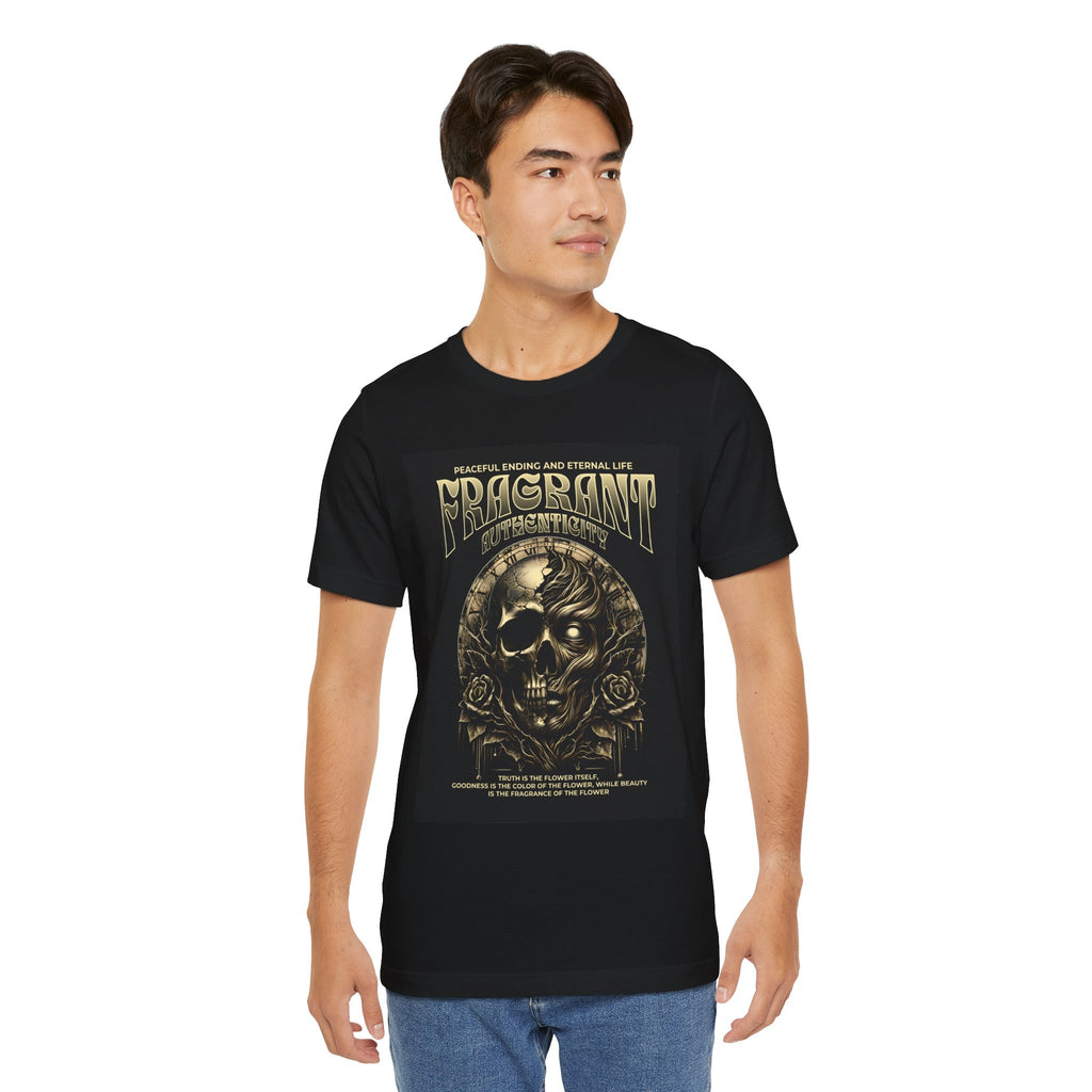 Skull & Roses Graphic Tee — "Fragrant" Vintage Gothic Band Shirt