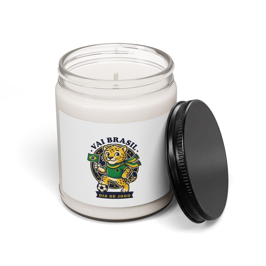 Vai Brasil Tiger Logo Candle, Soy Jar | Brazil Soccer Pride, National Flag Colors