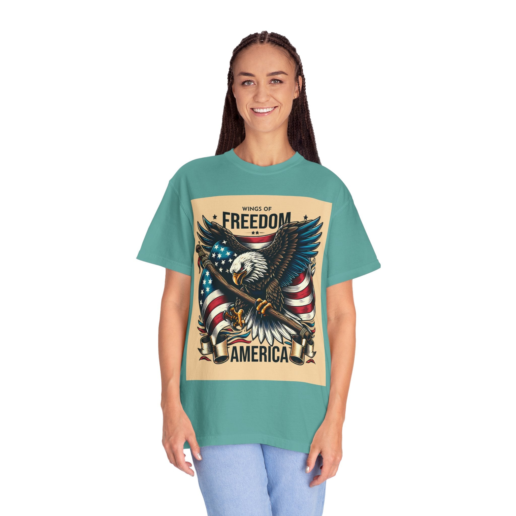 Freedom Eagle T-Shirt — Wings of America Patriotic Graphic Tee