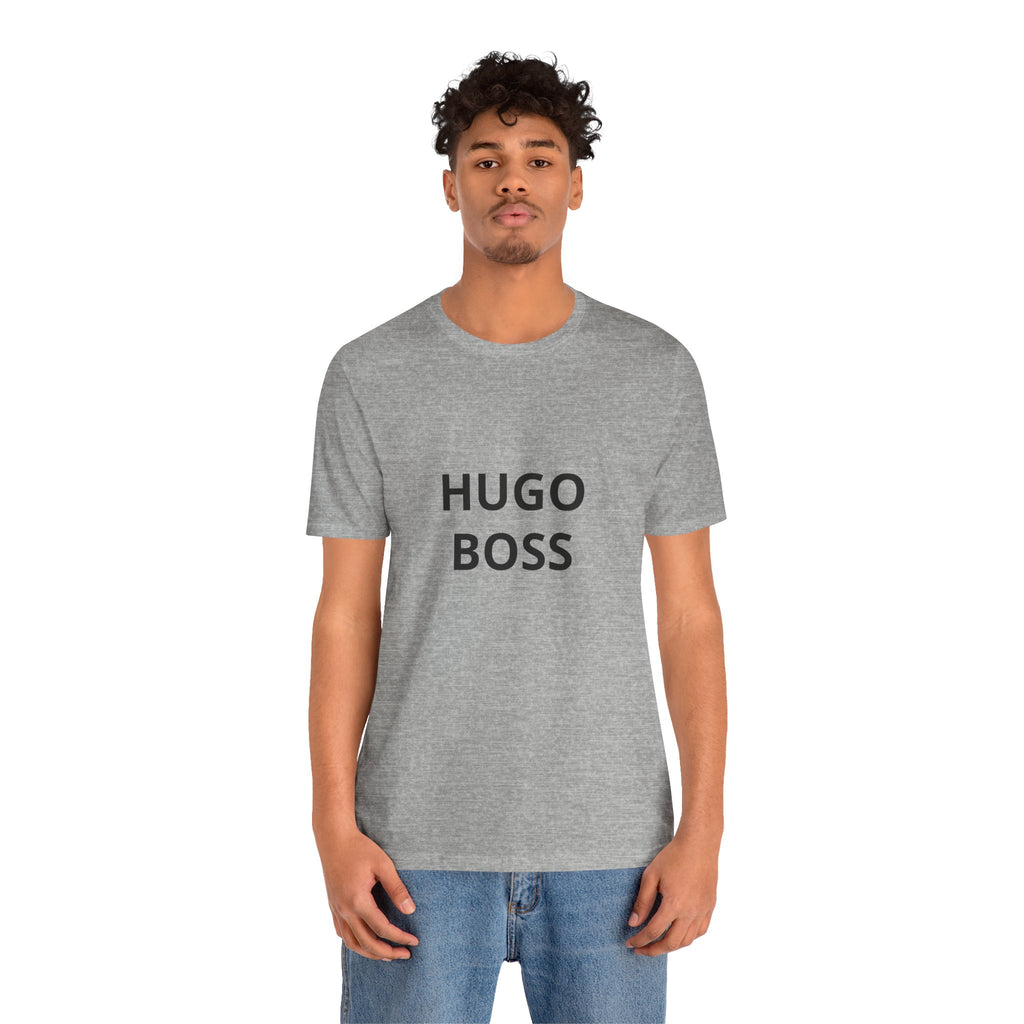 Graphic Tee — "HUGO BOSS" Minimalist Text T-Shirt