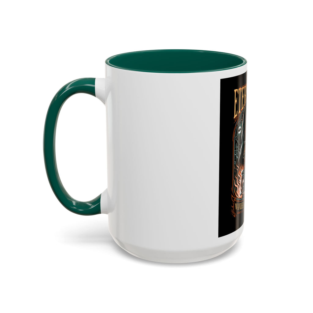 Eternal Exile Skull Biker Mug — Gothic Motorcycle Coffee Cup (11oz/15oz)
