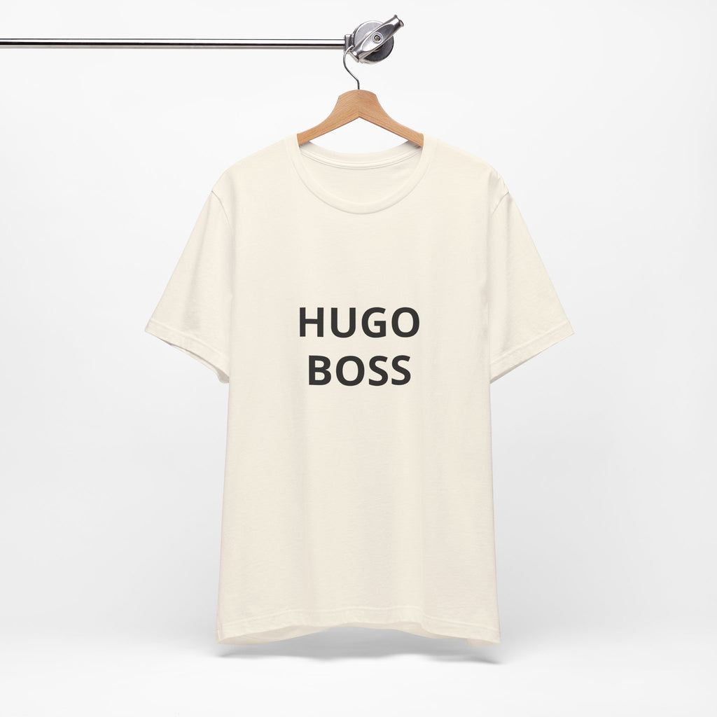 Graphic Tee — "HUGO BOSS" Minimalist Text T-Shirt