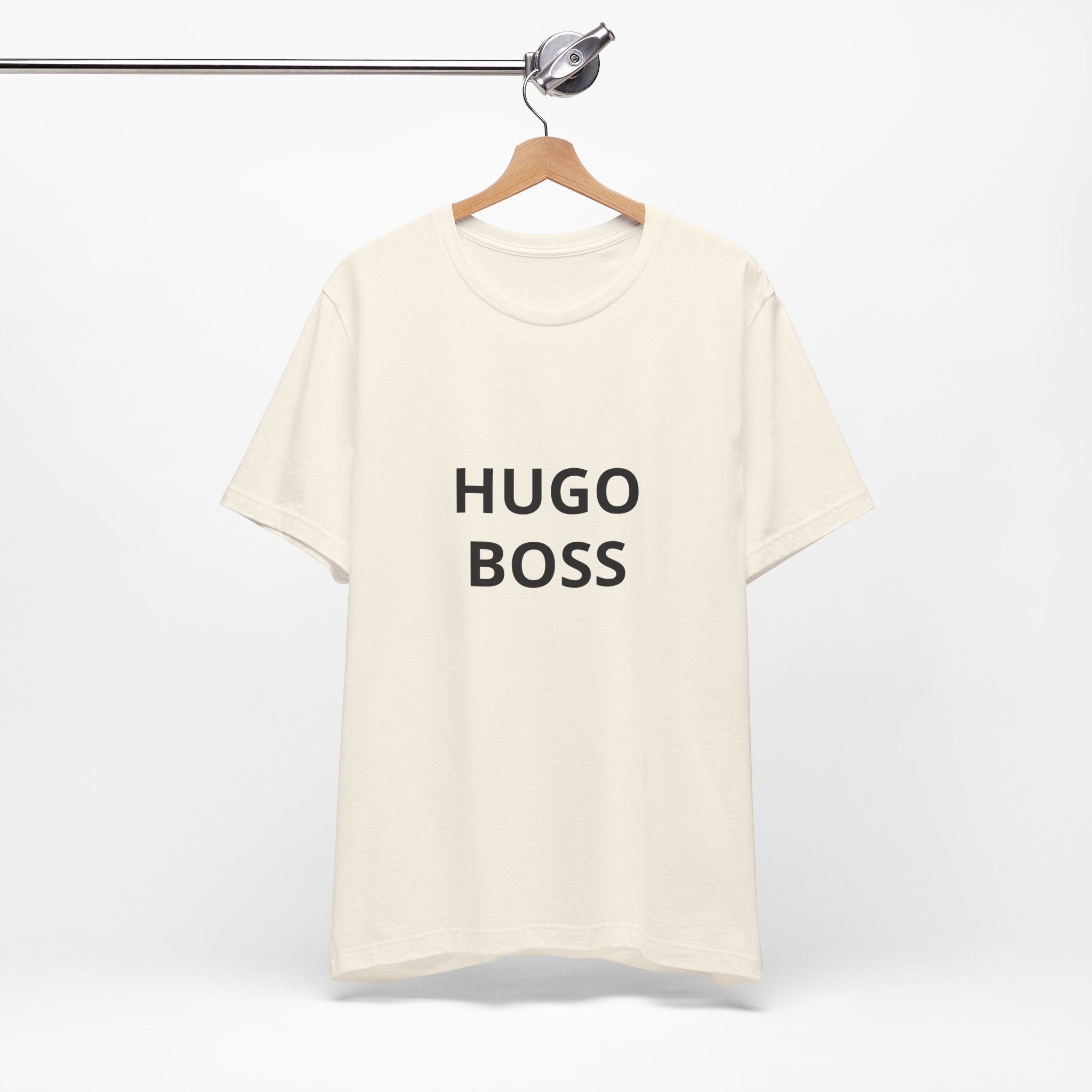 Graphic Tee — "HUGO BOSS" Minimalist Text T-Shirt