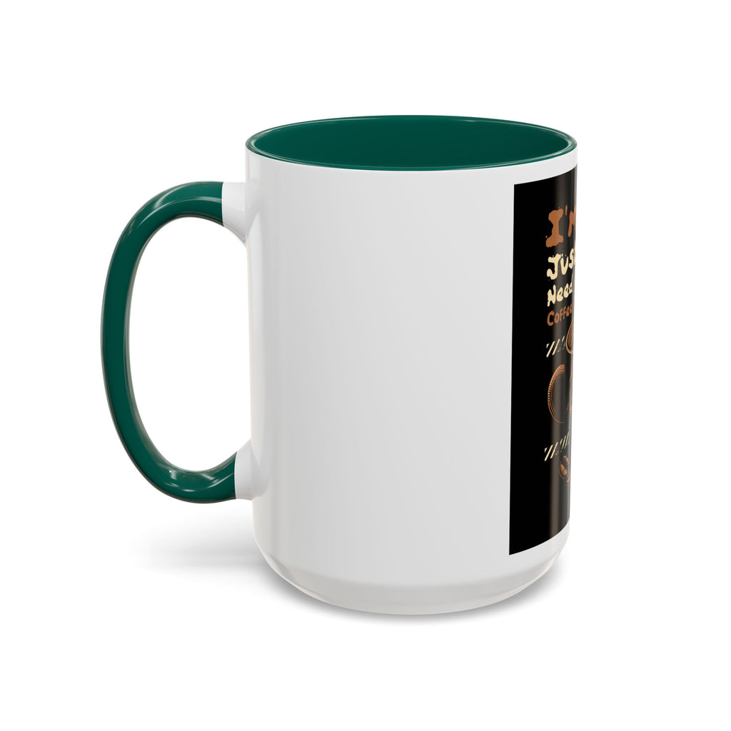 Skull Coffee Mug – "I'm Fine Just Need Coffee" Gothic Ceramic Mug