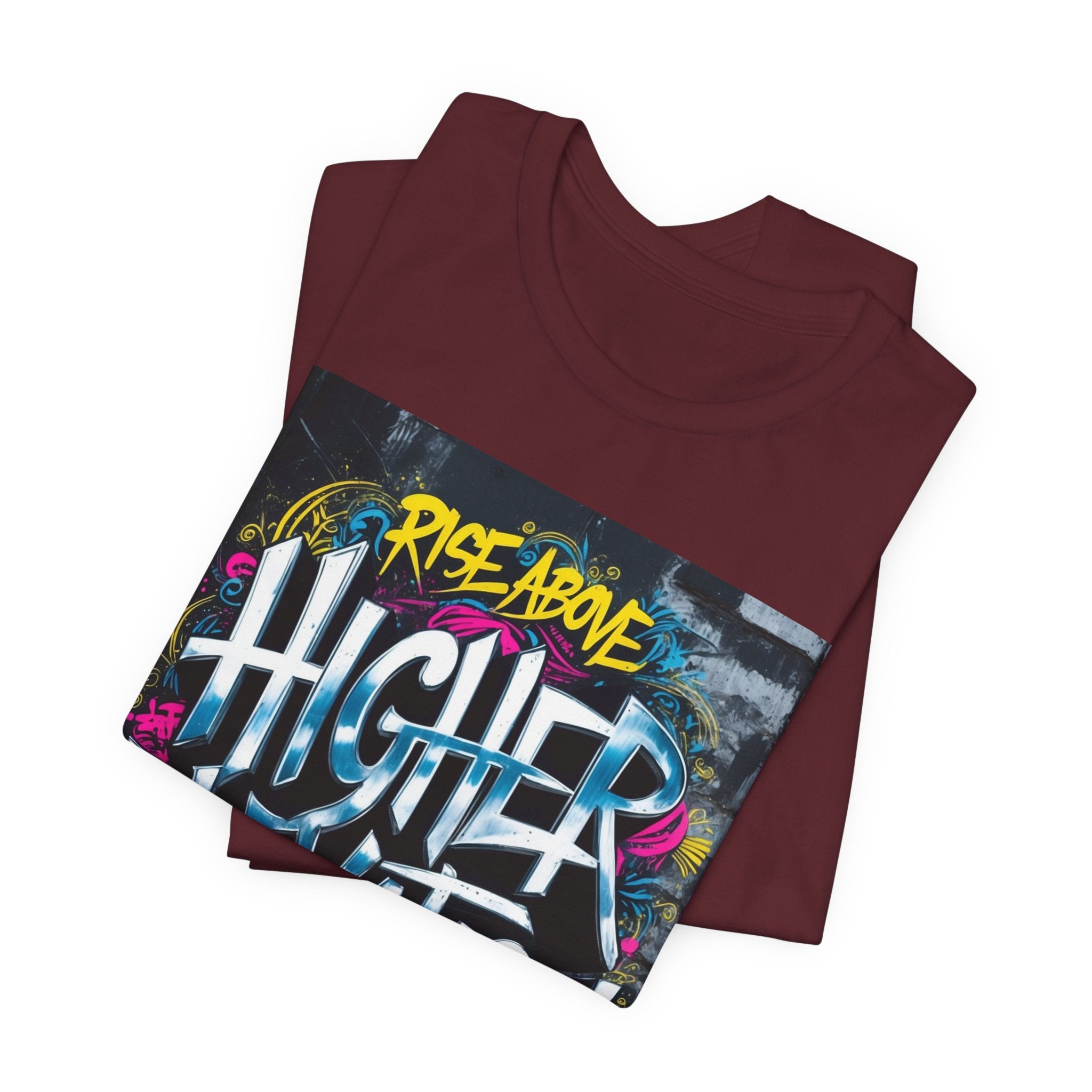Higher Elevation Graffiti T-Shirt — "Rise Above, Elevate Your Mind"