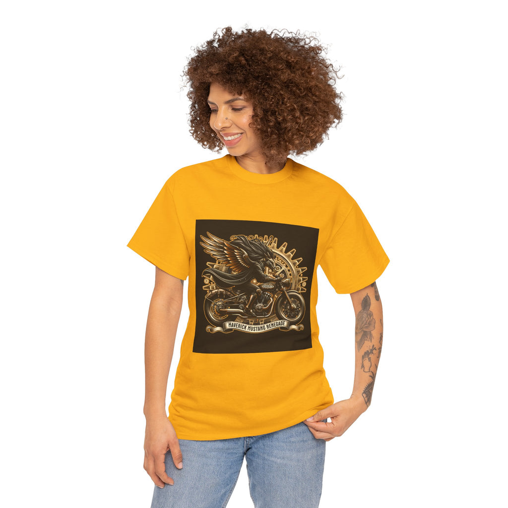 Vintage Winged Motorcycle Tee — "Ride Forever, Ride Free" Biker T-Shirt