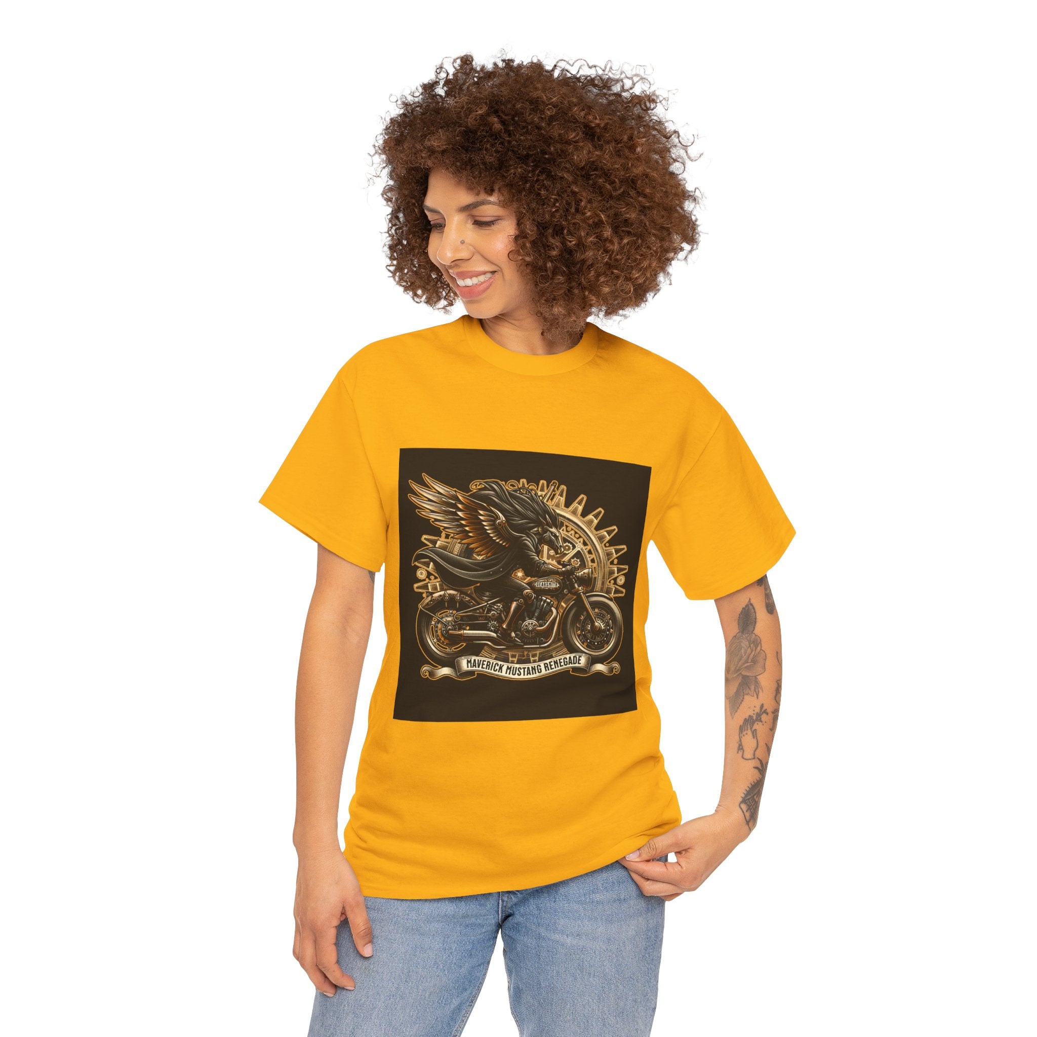 Vintage Winged Motorcycle Tee — "Ride Forever, Ride Free" Biker T-Shirt