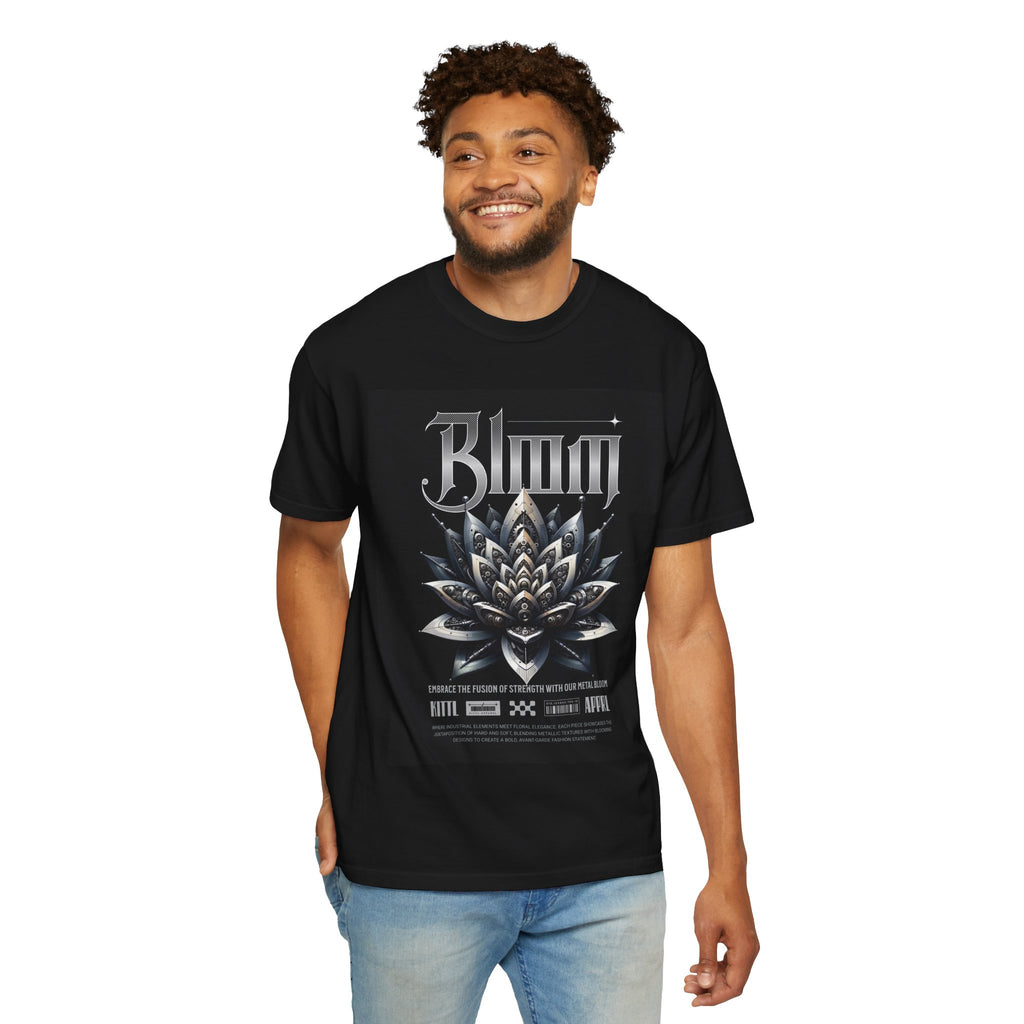 Metal Lotus Graphic T-Shirt — "Bloom" Gothic Band Poster Tee