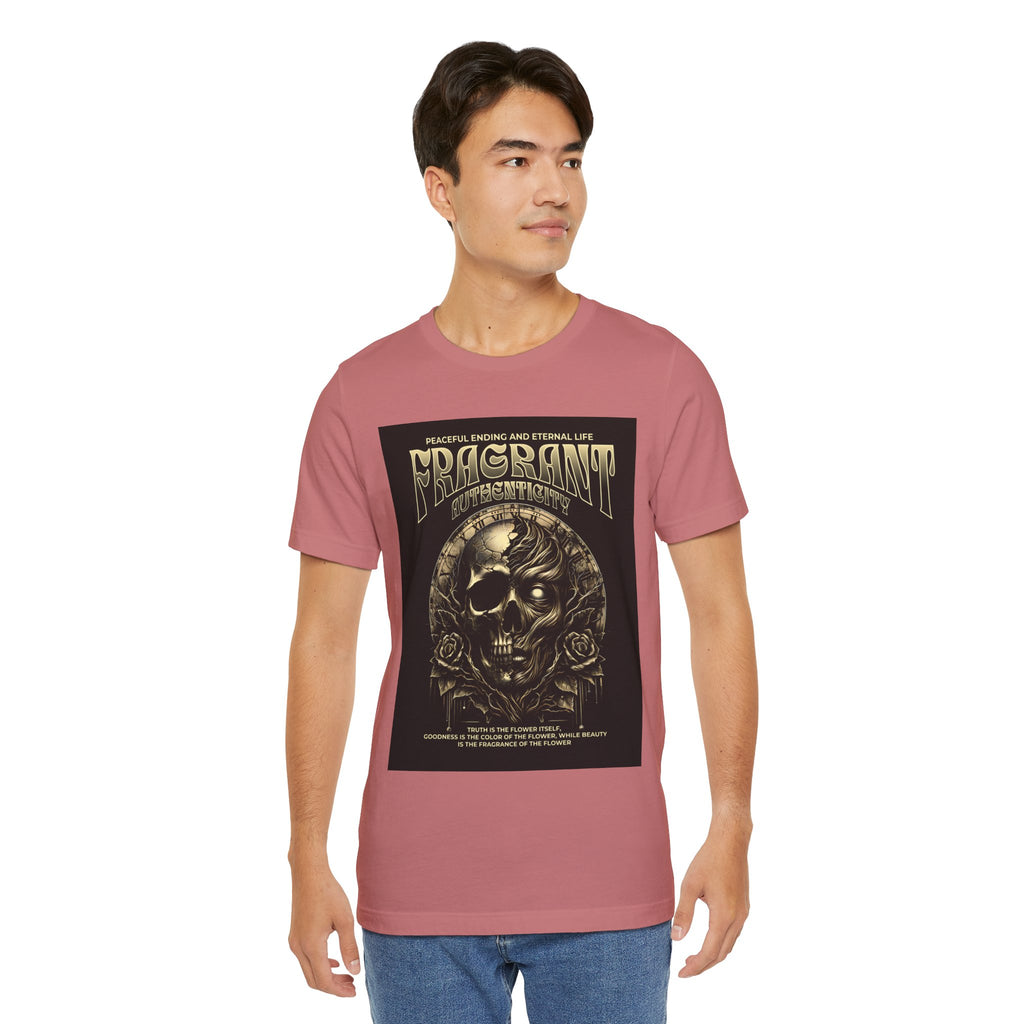 Skull & Roses Graphic Tee — "Fragrant" Vintage Gothic Band Shirt