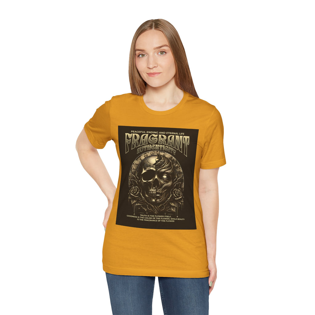 Skull & Roses Graphic Tee — "Fragrant" Vintage Gothic Band Shirt