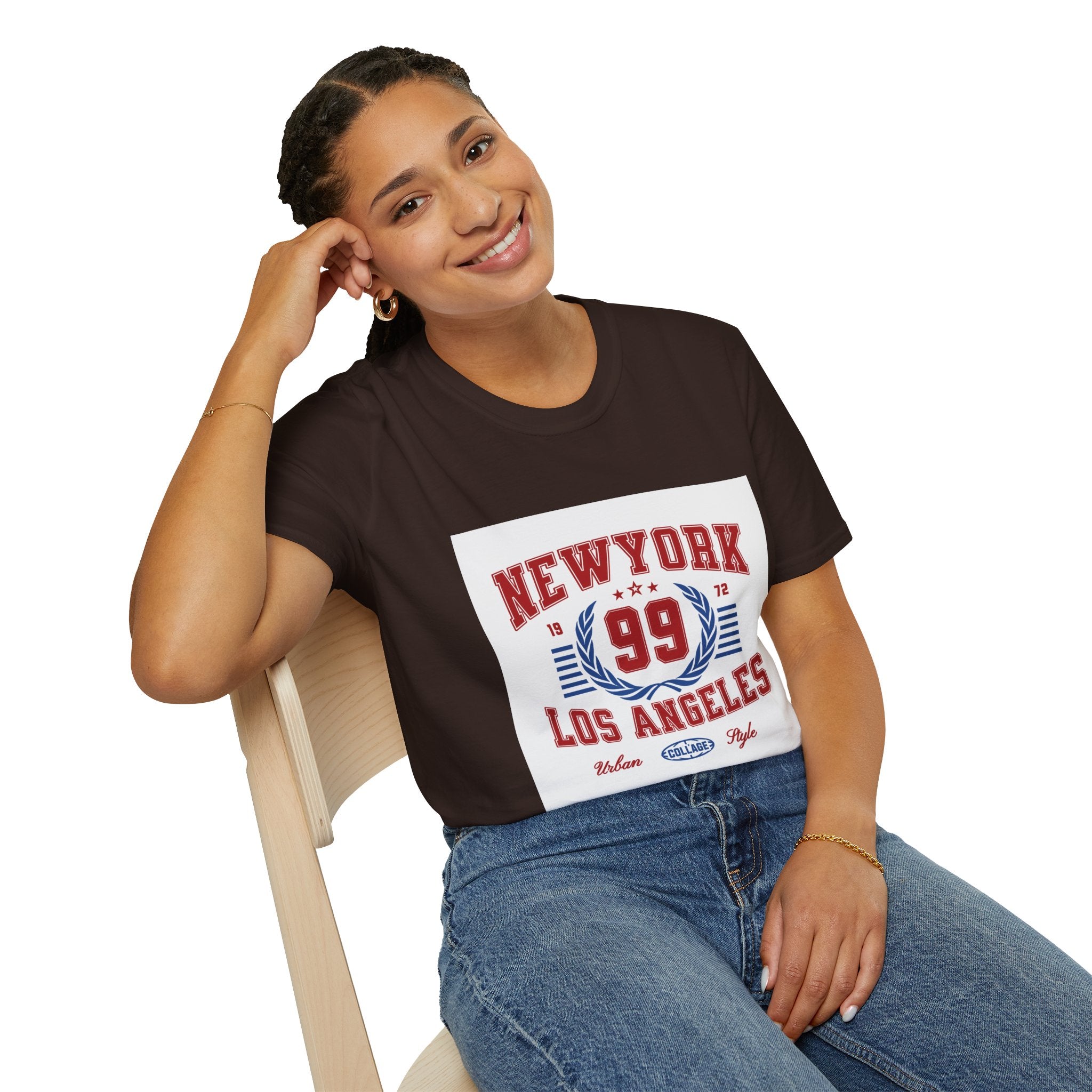 New York 99 Vintage Sports Tee — Collegiate Graphic T-Shirt