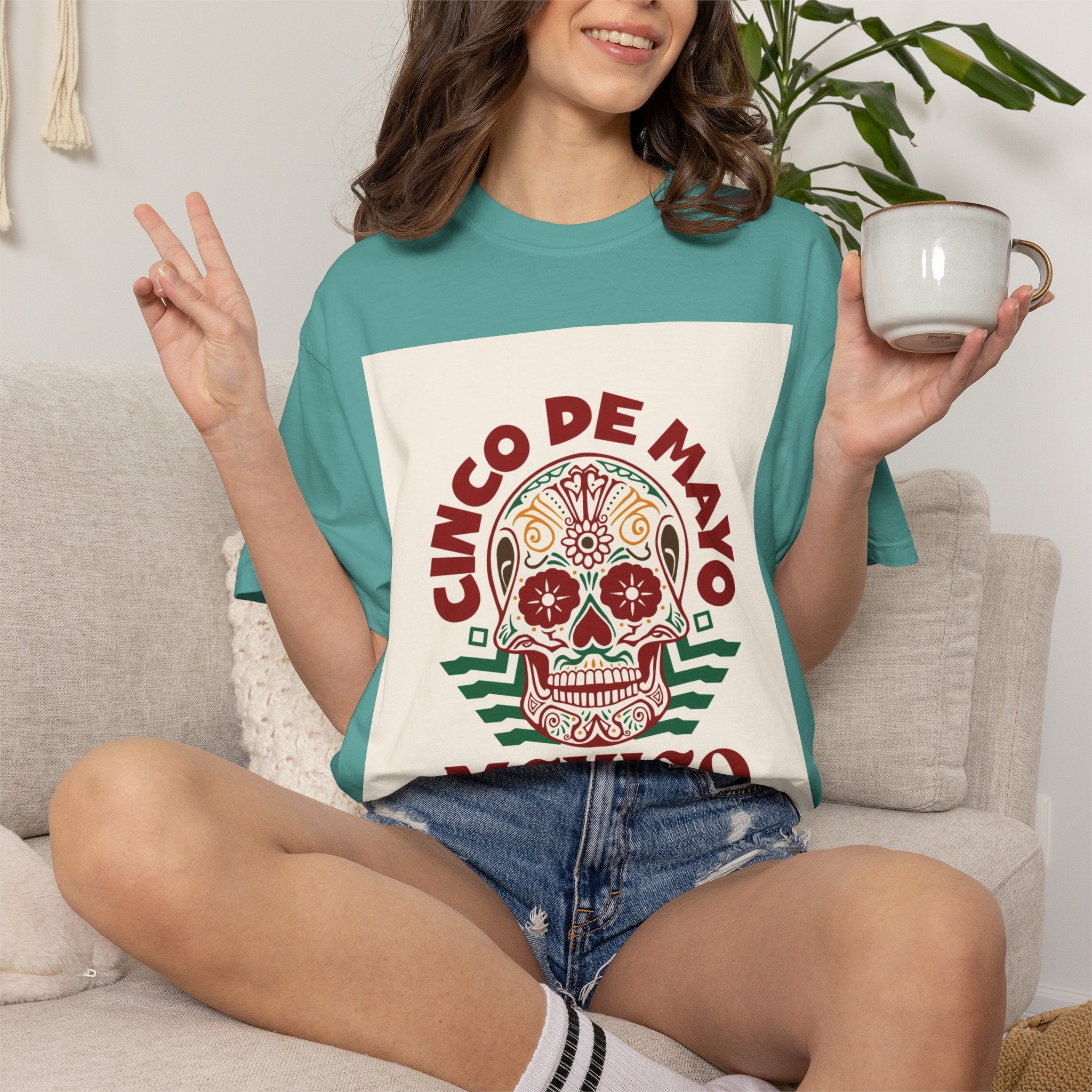 Cinco de Mayo Mexico Sugar Skull T-Shirt