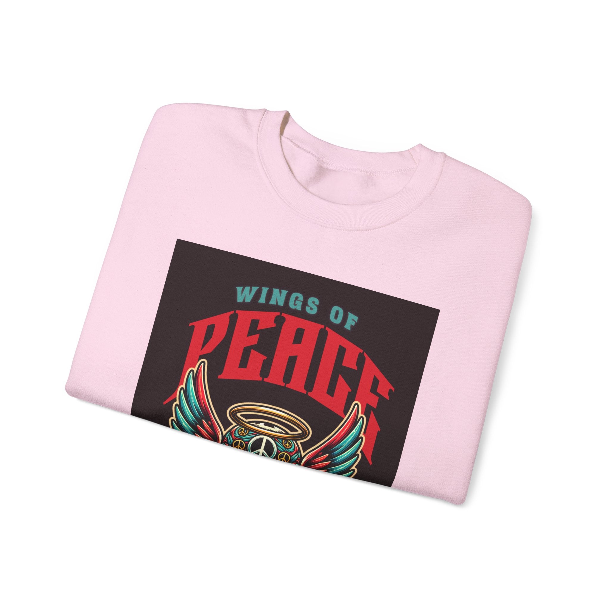 Wings of Peace Skull Crewneck Sweatshirt — Soar Above With Love Graphic