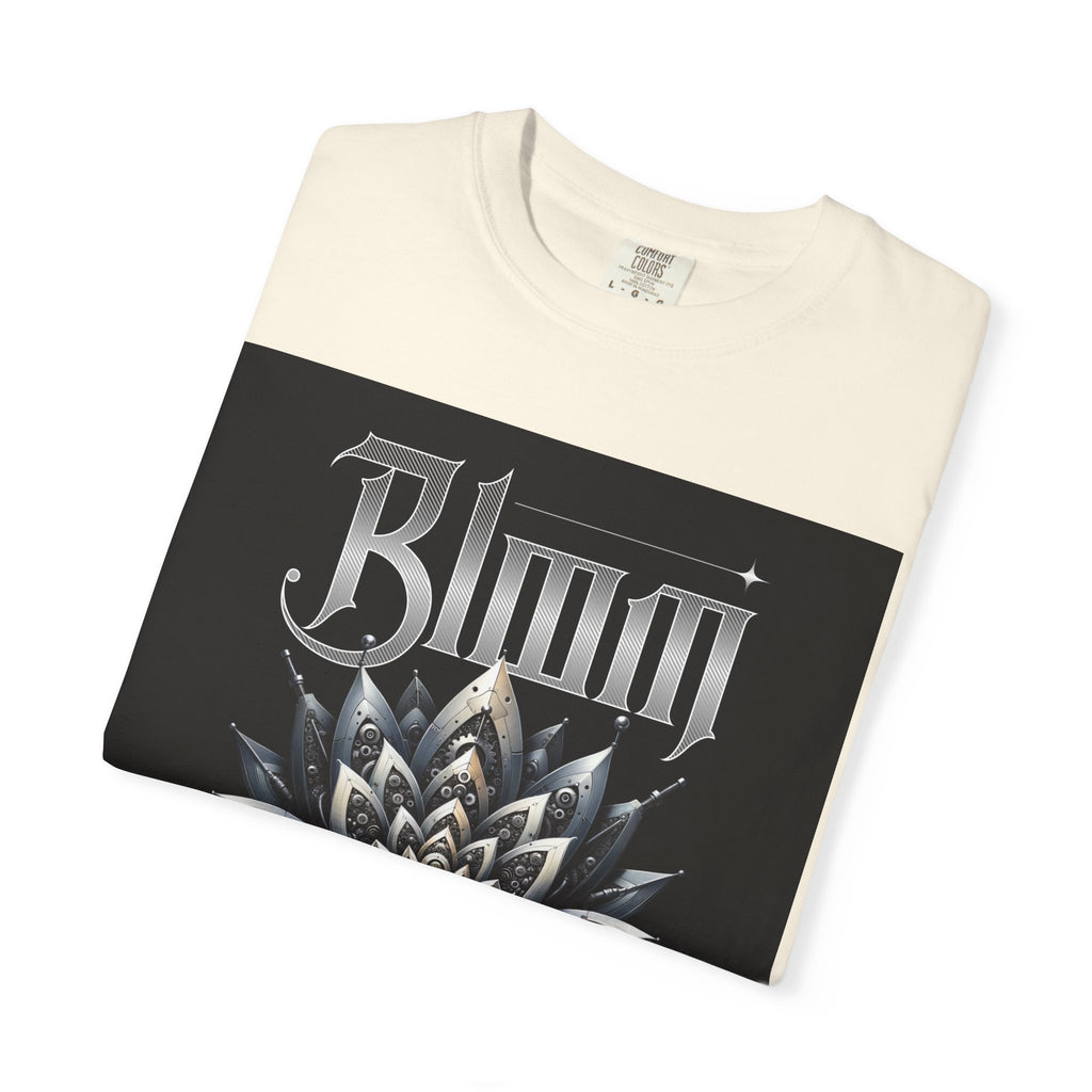 Metal Lotus Graphic T-Shirt — "Bloom" Gothic Band Poster Tee