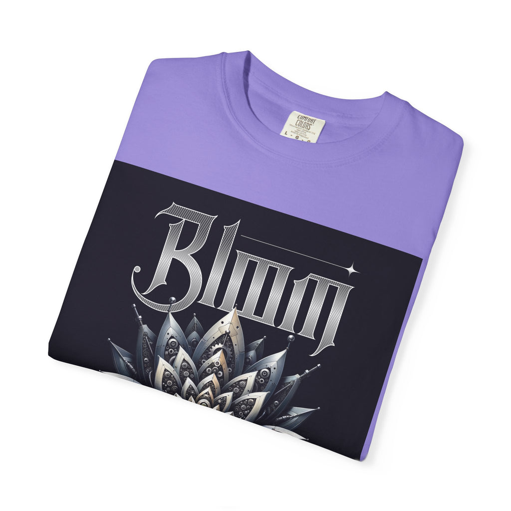 Metal Lotus Graphic T-Shirt — "Bloom" Gothic Band Poster Tee
