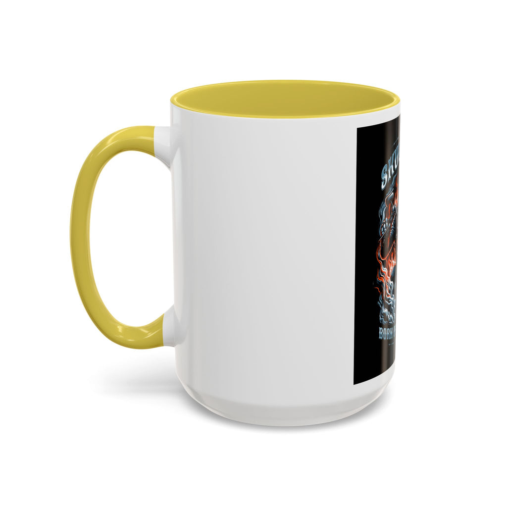 Skull Rider Motorcycle Mug – "Born of Nightmares" Biker Coffee Cup (11oz/15oz)