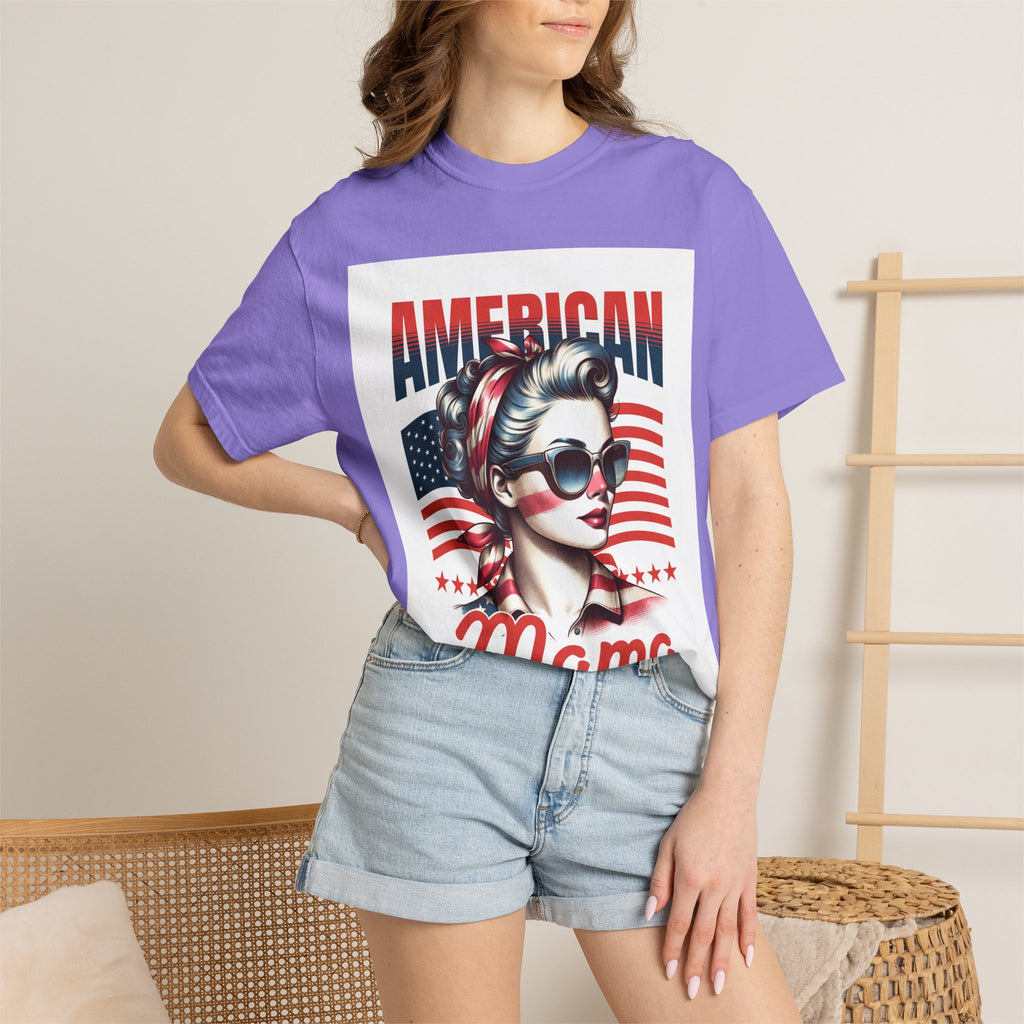 American Mama T‑Shirt — Vintage Patriotic Mom Tee