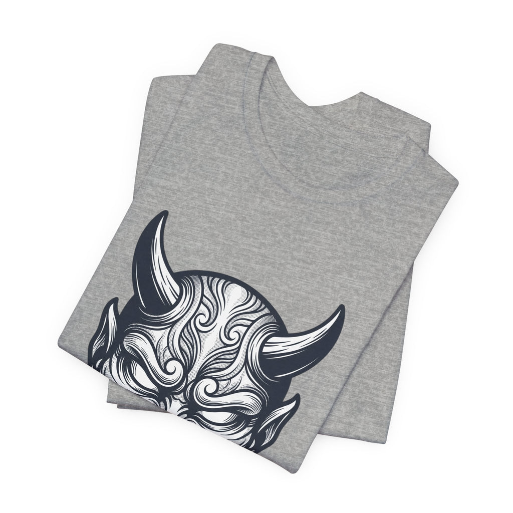 Demon Hannya Mask T‑Shirt — Japanese Oni Tattoo Graphic Tee