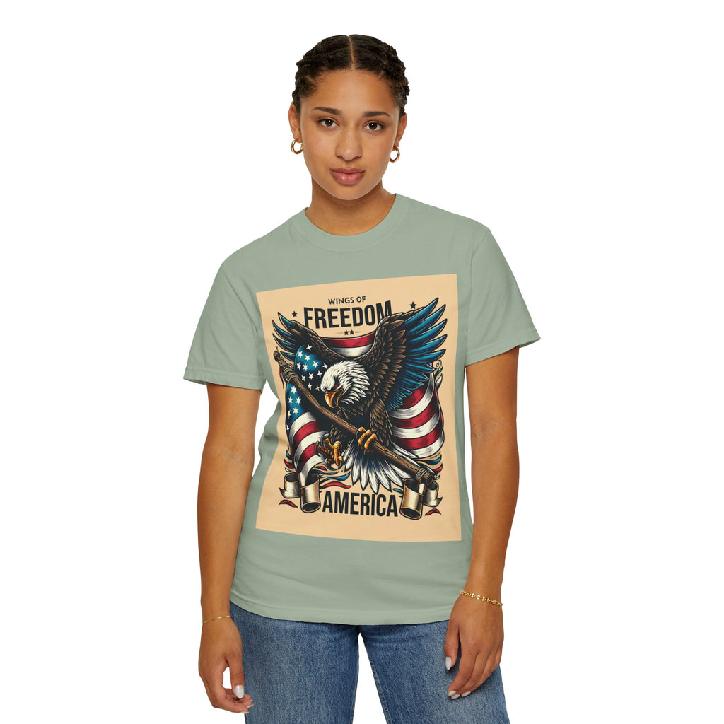 Freedom Eagle T-Shirt — Wings of America Patriotic Graphic Tee