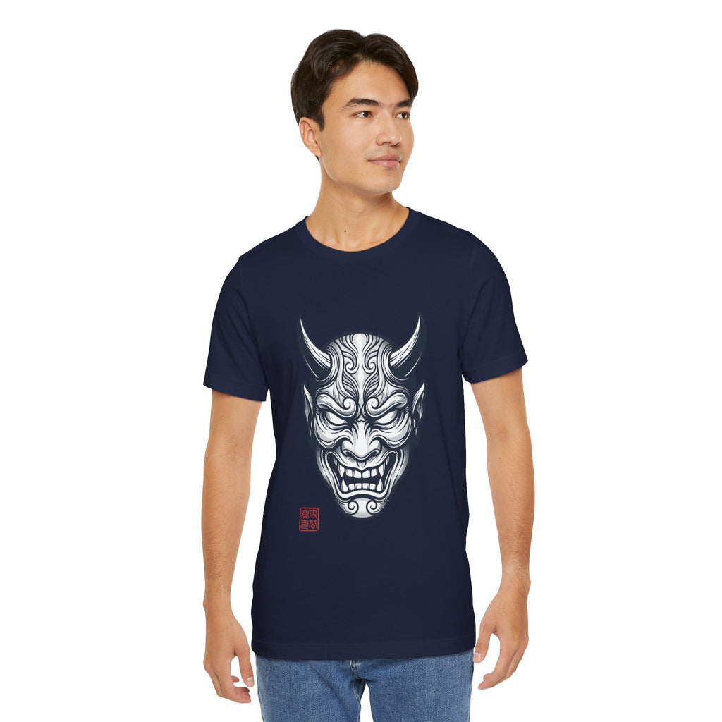 Demon Hannya Mask T‑Shirt — Japanese Oni Tattoo Graphic Tee
