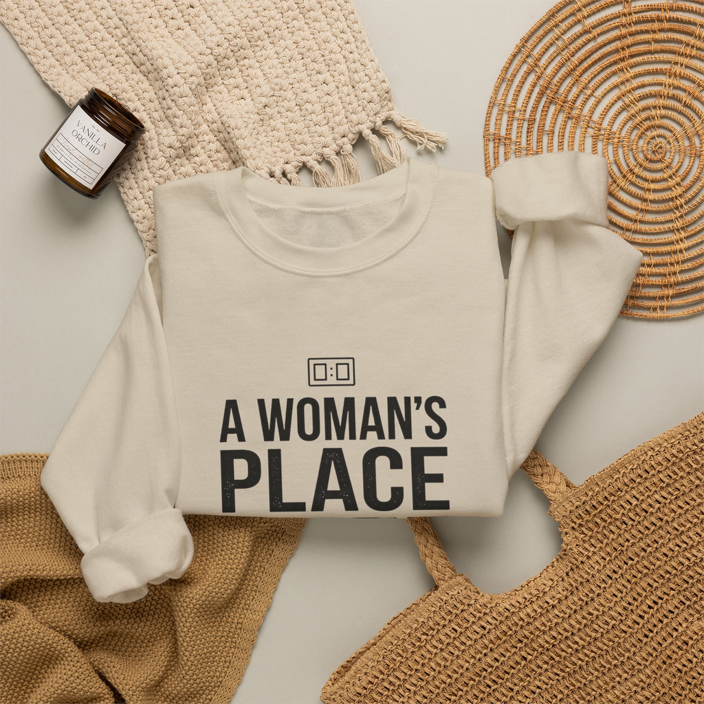 A Woman's Place Is In The Game Sweatshirt | Women’s Sports Fandom