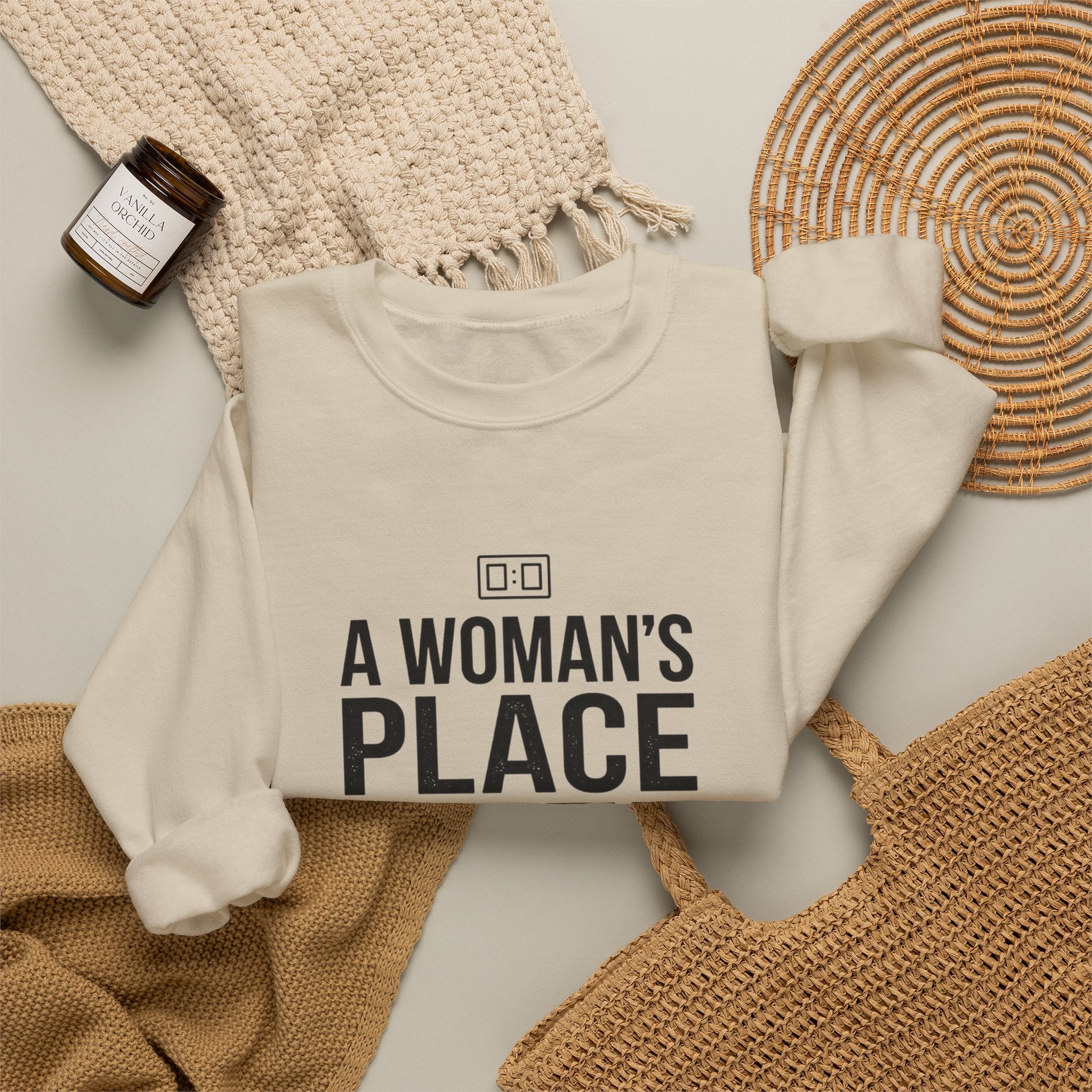 A Woman's Place Is In The Game Sweatshirt | Women’s Sports Fandom