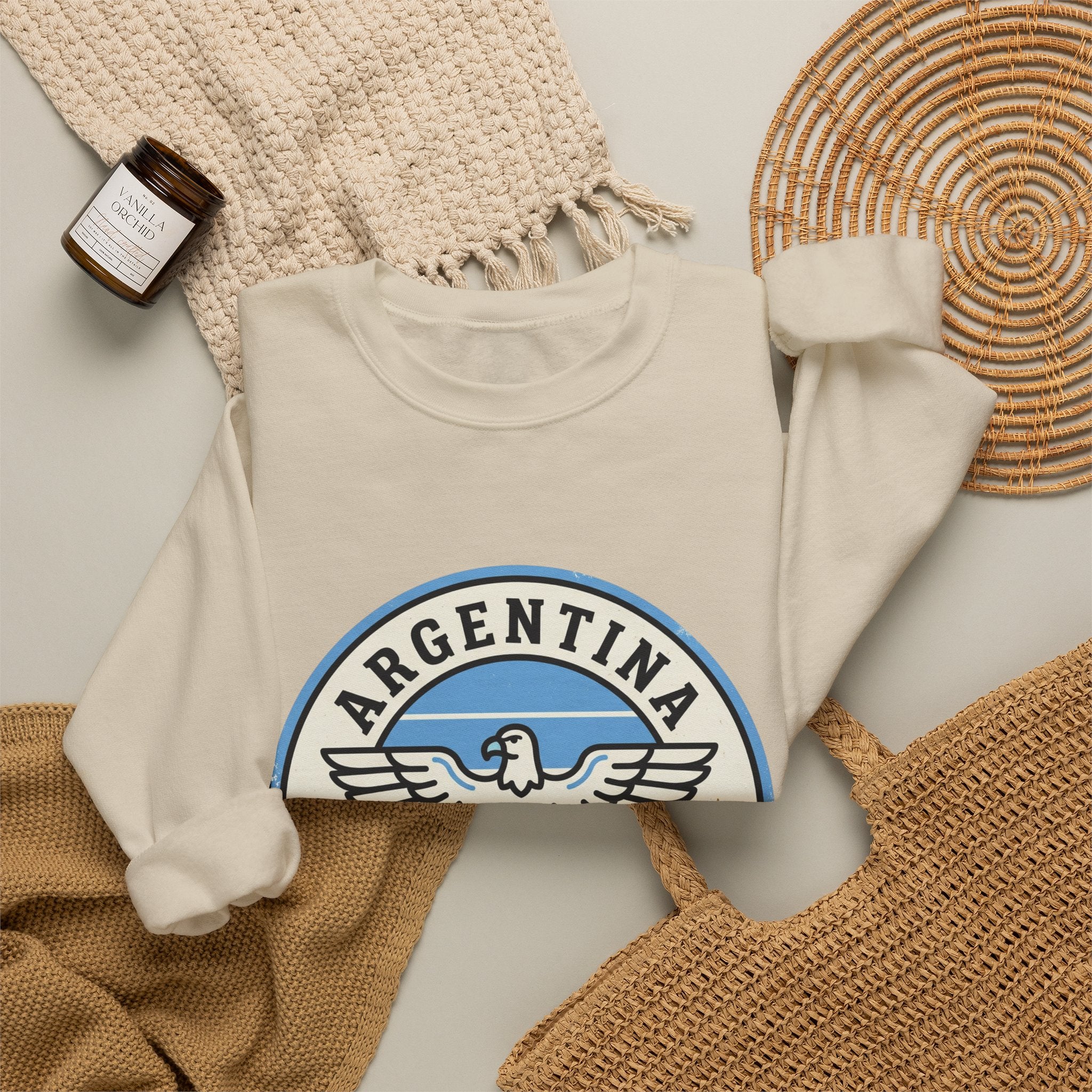 Argentina Fútbol Crest Sweatshirt | Soccer Country Pride, Nacional Colors