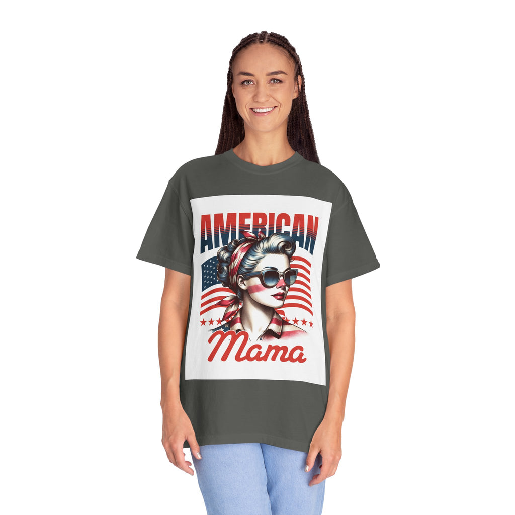 American Mama T‑Shirt — Vintage Patriotic Mom Tee