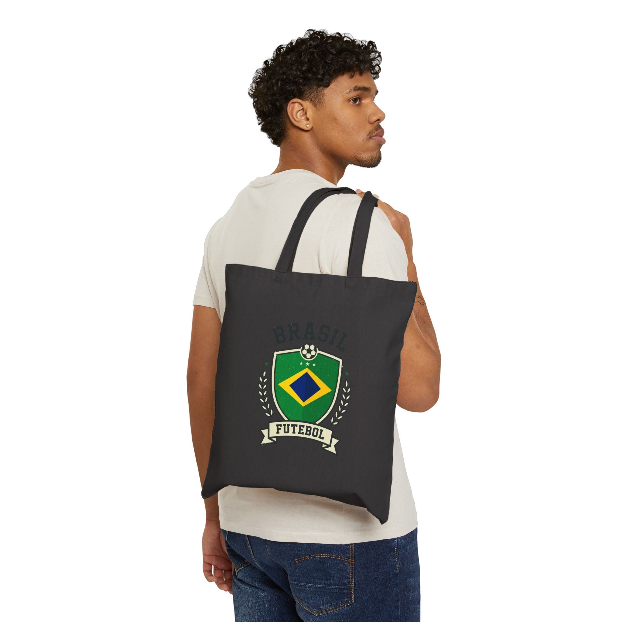 Brasil Futebol Crest Tote | Brazil Soccer Pride Canvas
